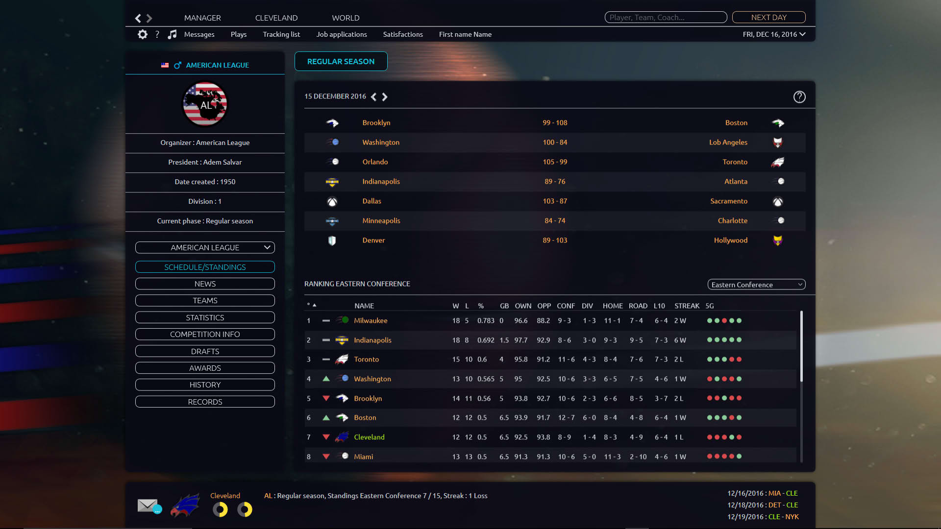 Screenshot for Pro Basketball Manager 2017