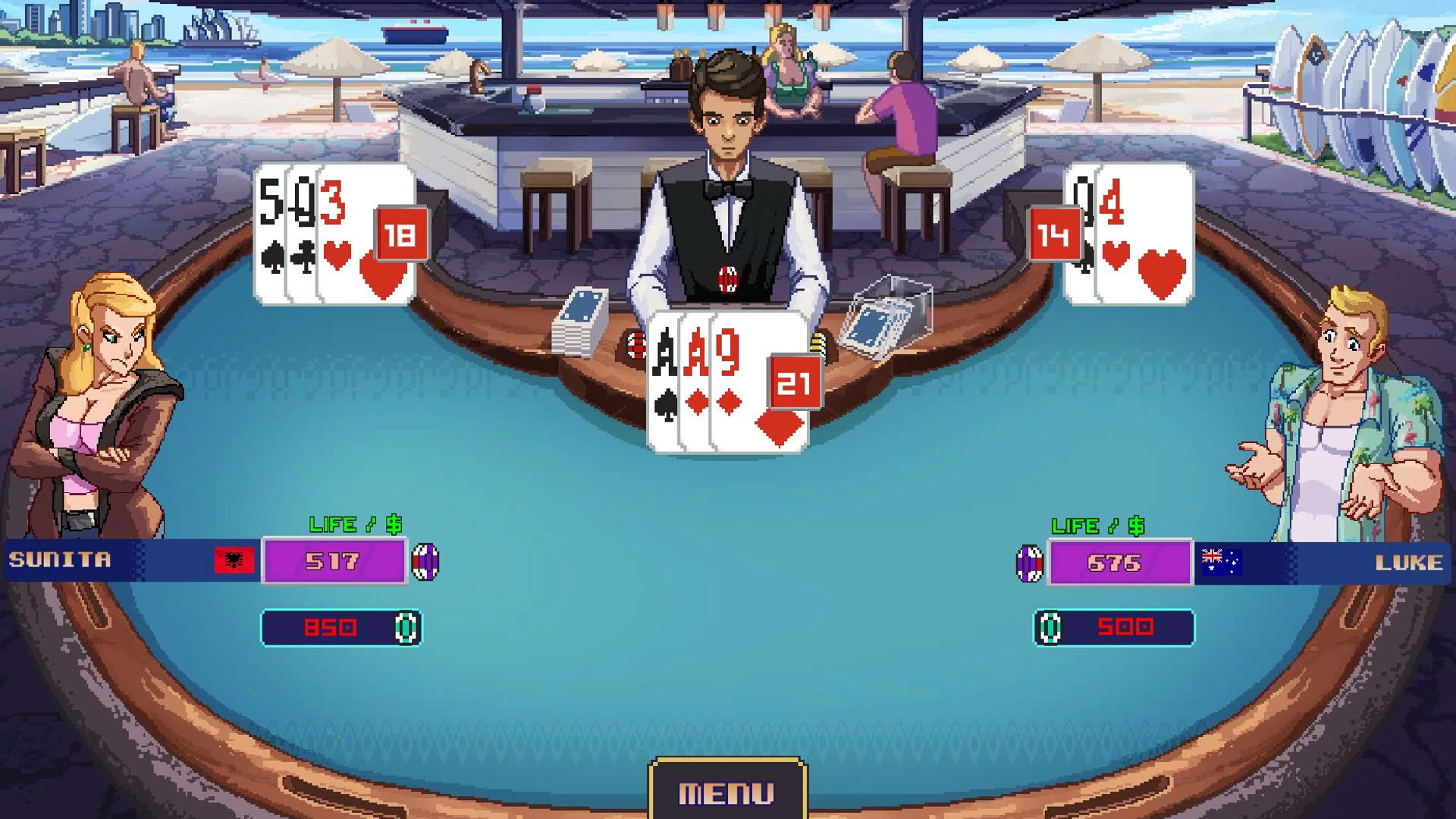 Screenshot for Super Blackjack Battle 2 Turbo Edition - The Card Warriors