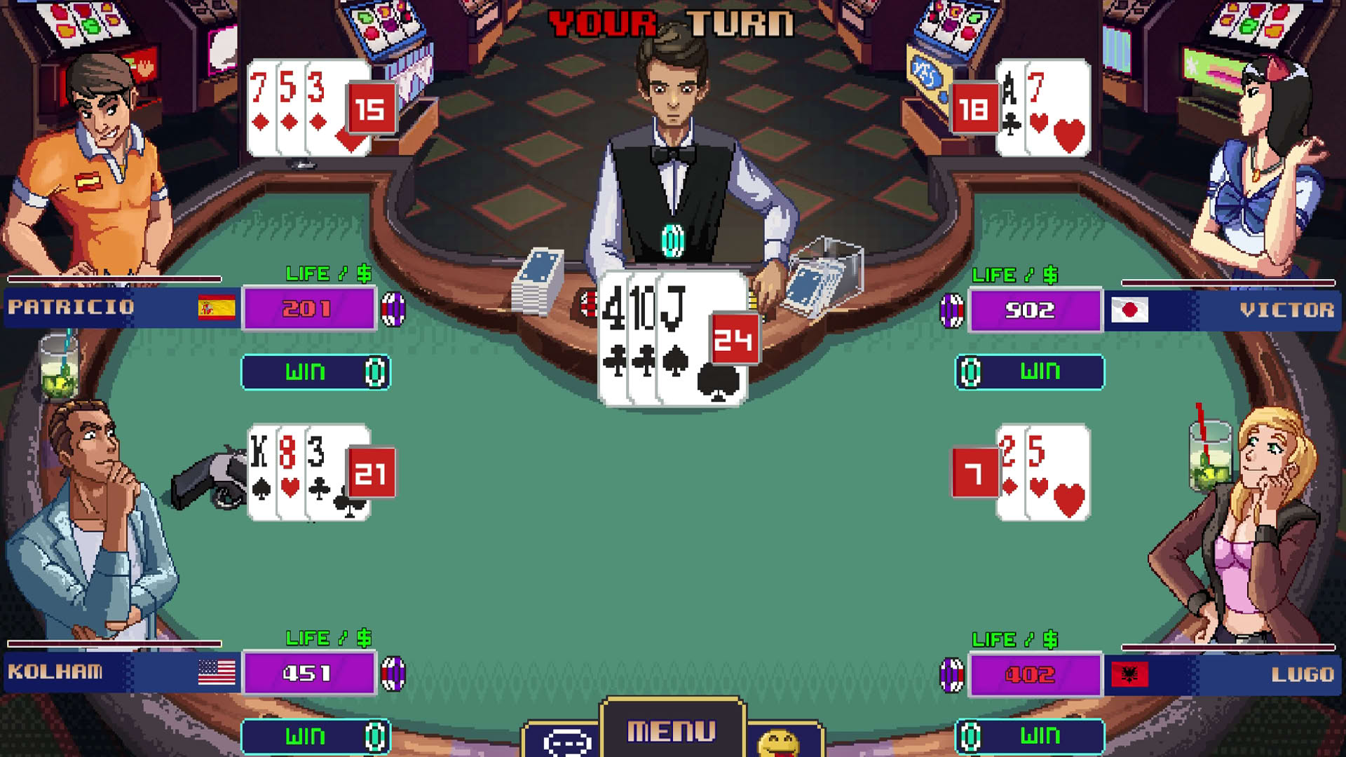 Screenshot for Super Blackjack Battle 2 Turbo Edition - The Card Warriors
