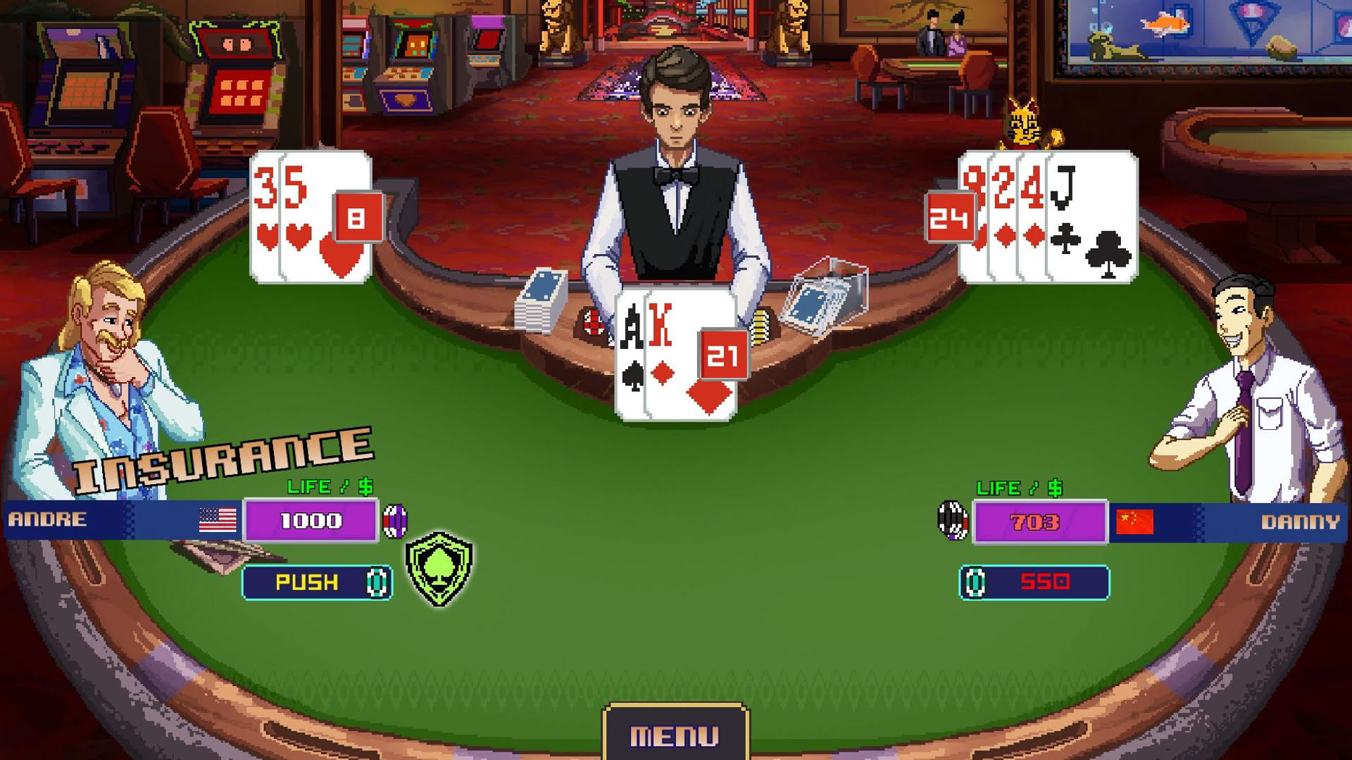 Screenshot for Super Blackjack Battle 2 Turbo Edition - The Card Warriors