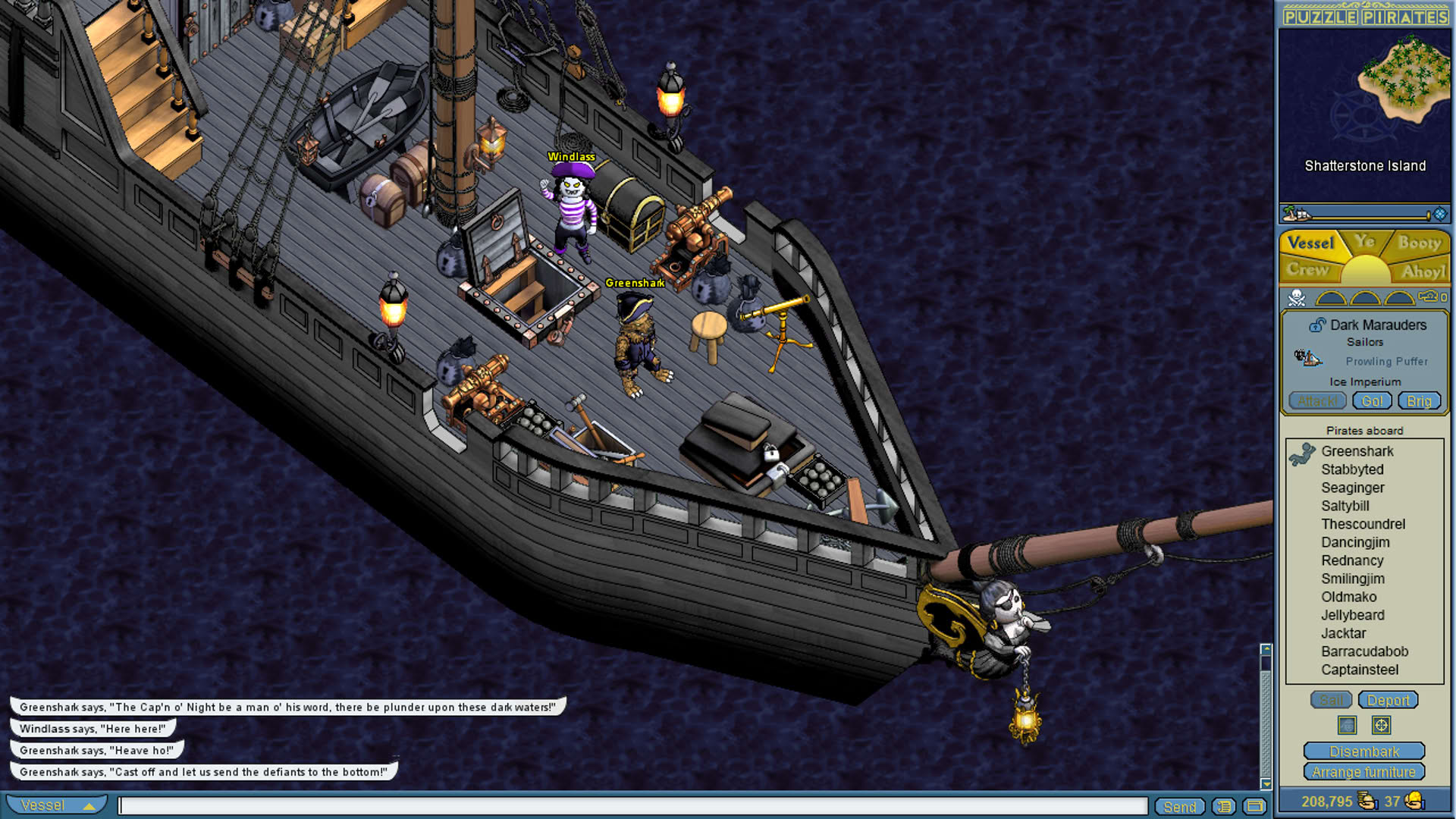 Screenshot for Puzzle Pirates: Dark Seas