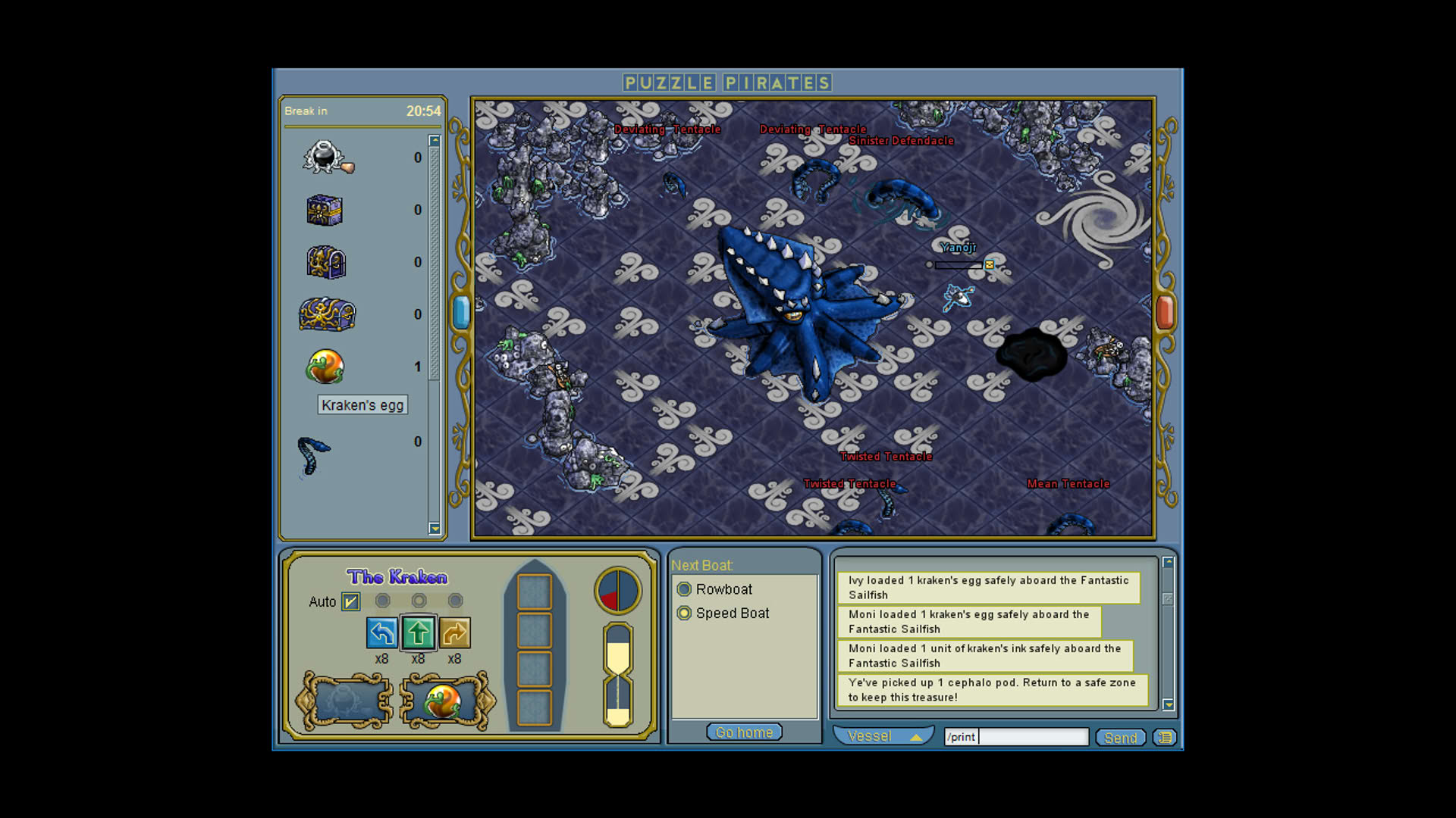 Screenshot for Puzzle Pirates: Dark Seas