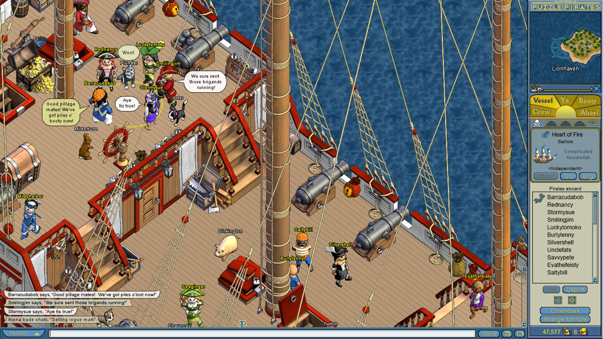 Screenshot for Puzzle Pirates: Dark Seas