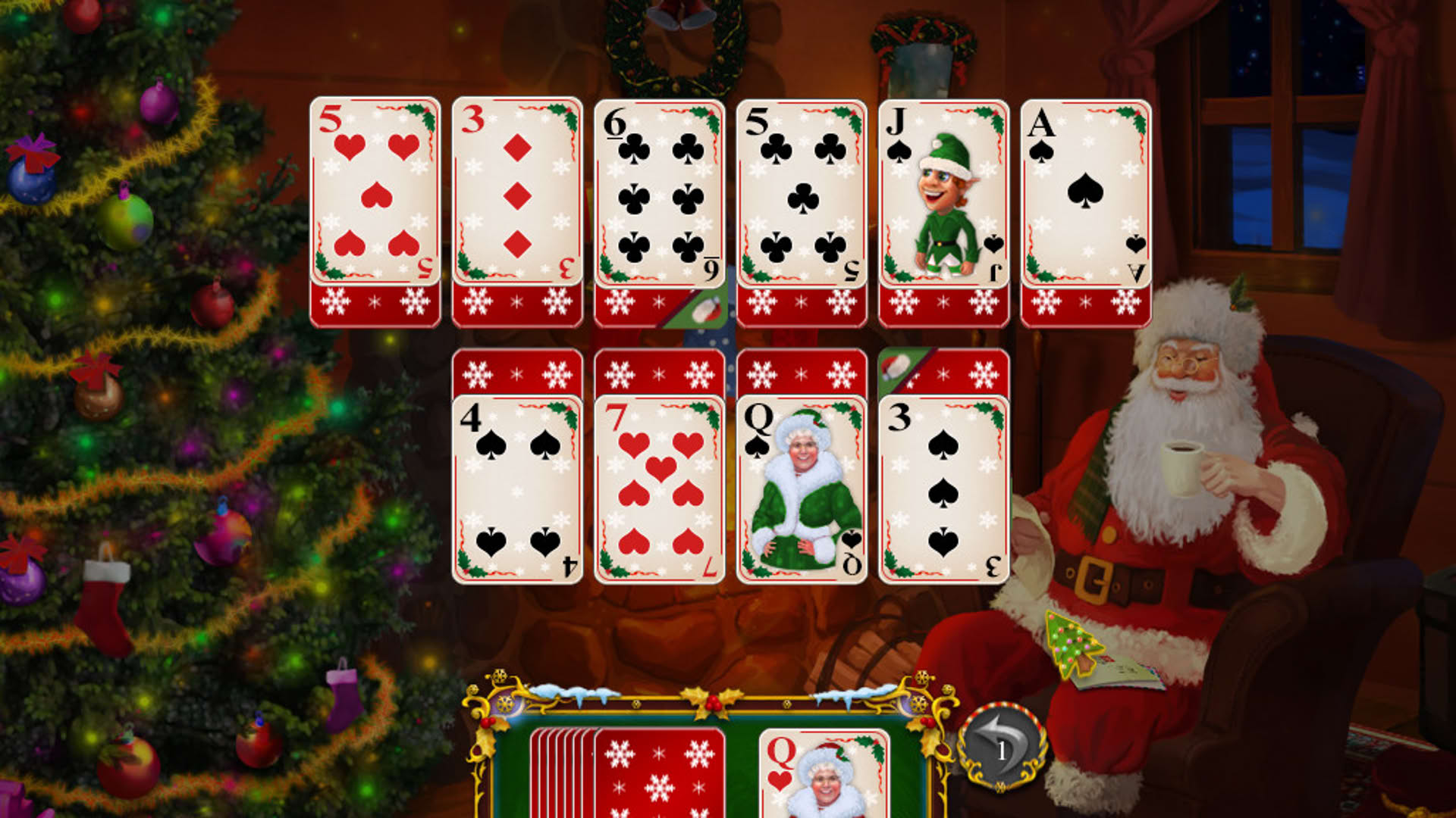 Screenshot for Santa's Christmas Solitaire