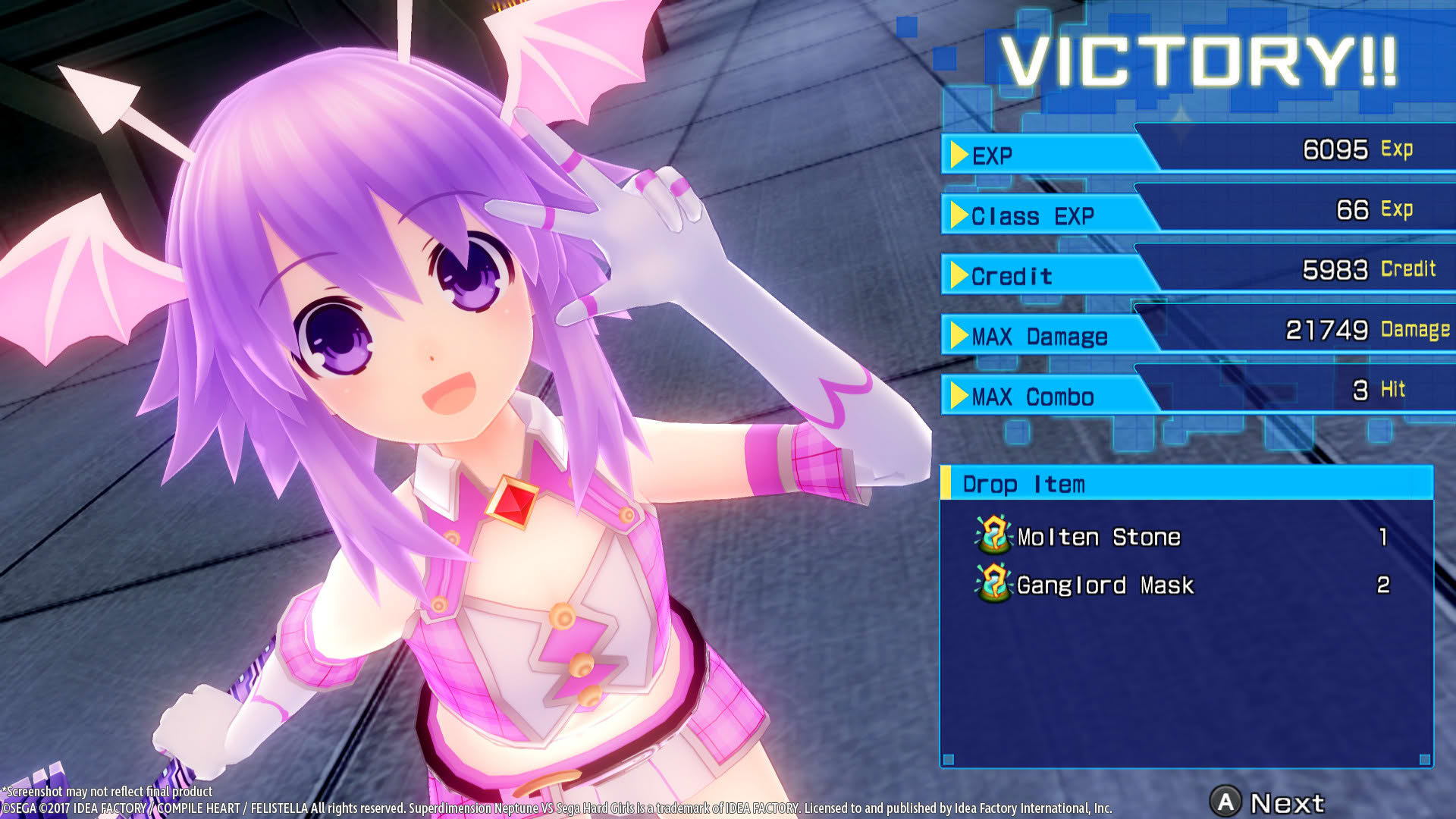 Screenshot for Superdimension Neptune vs. Sega Hard Girls