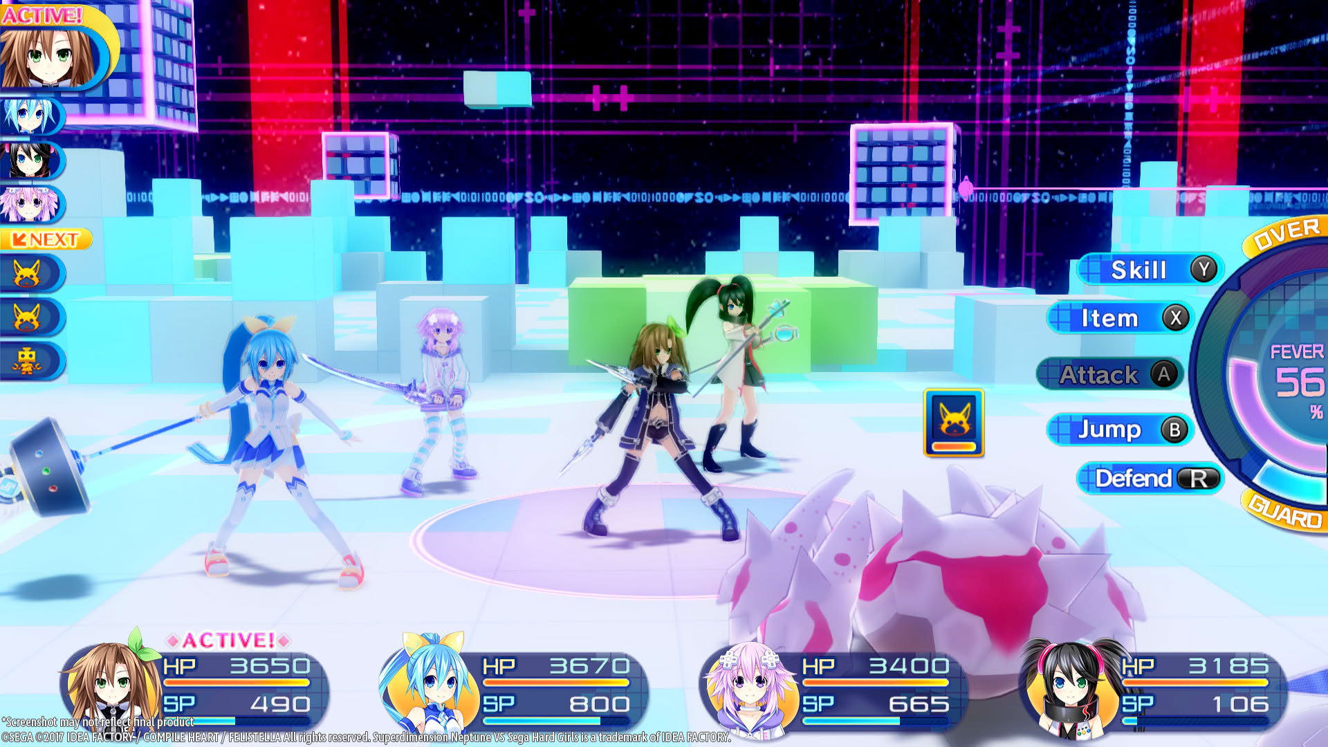 Screenshot for Superdimension Neptune vs. Sega Hard Girls