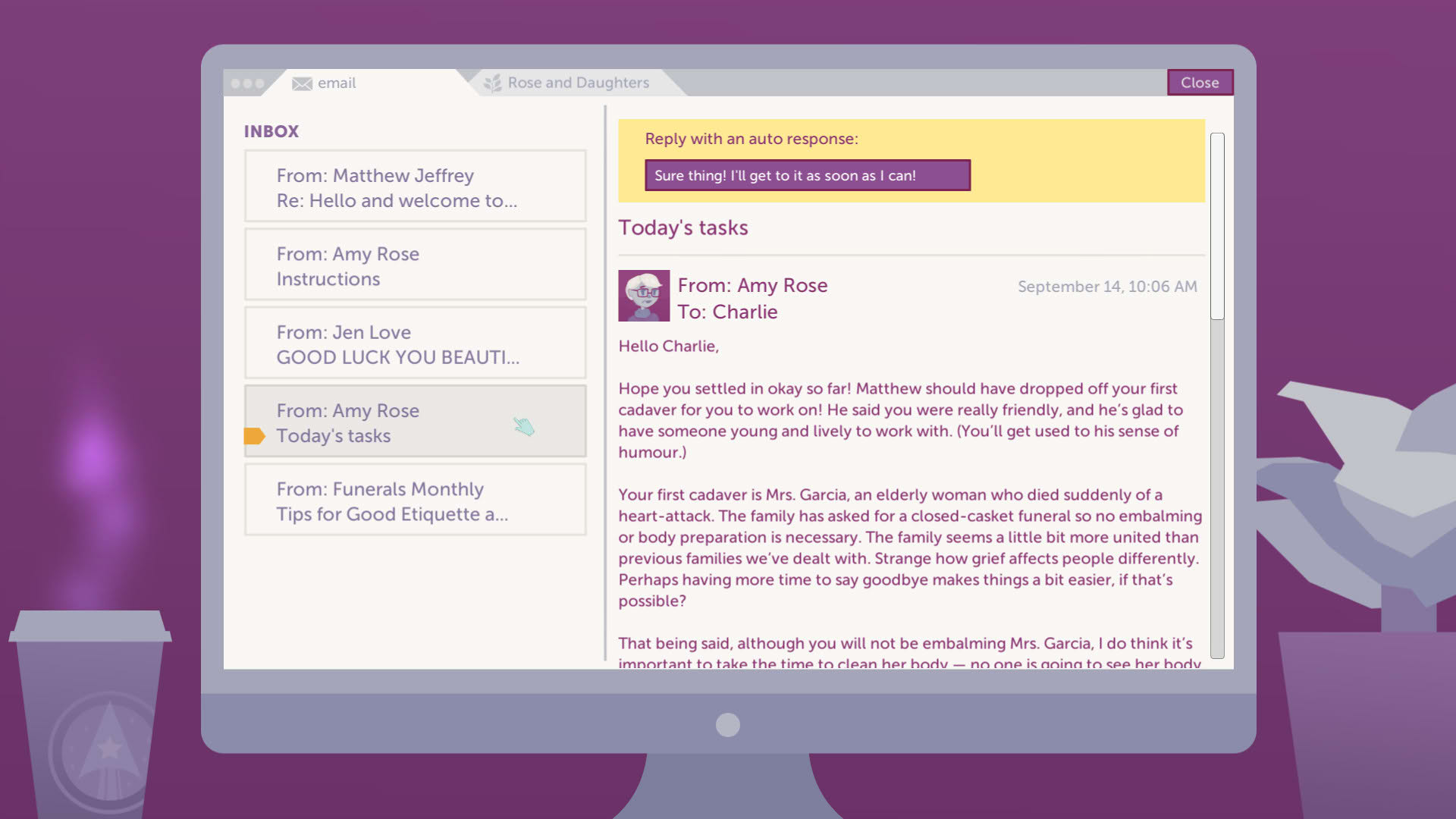 Screenshot for A Mortician's Tale