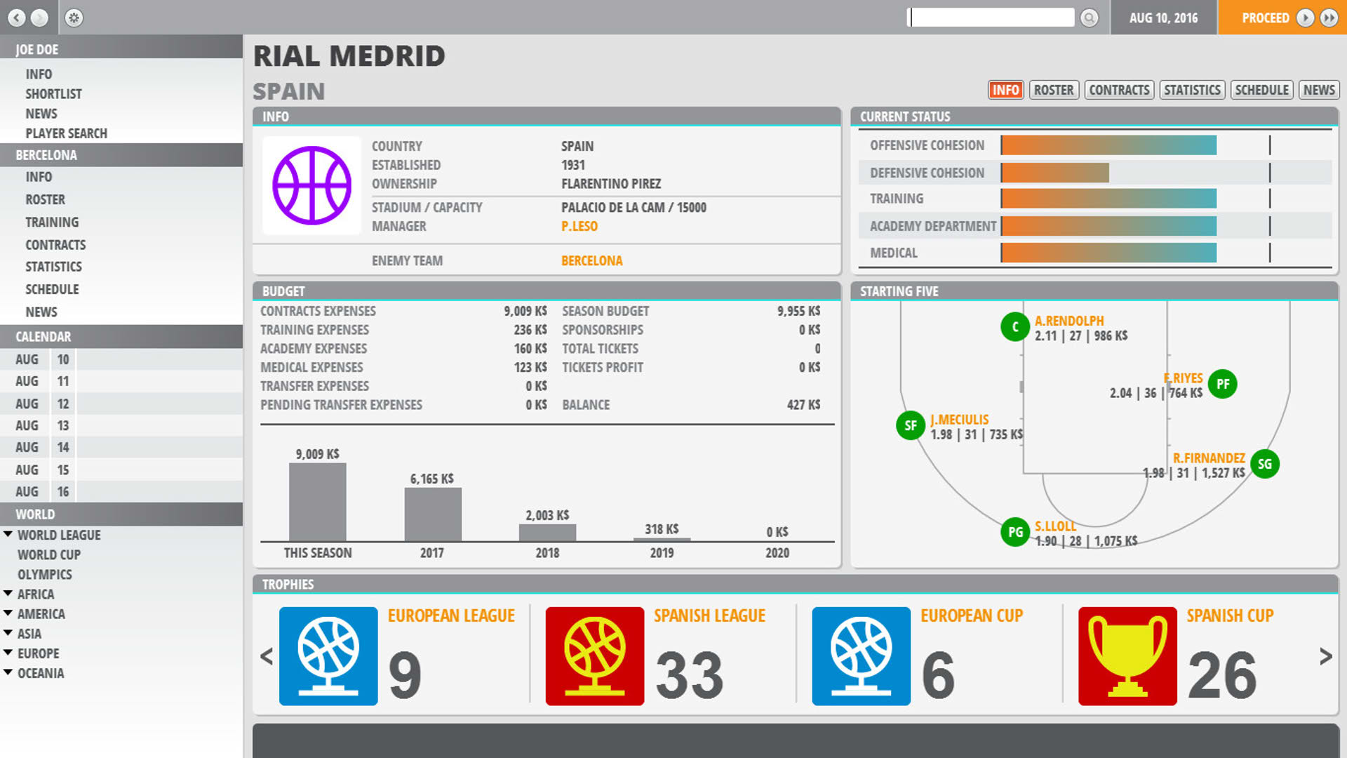 Screenshot for World Basketball Manager 2