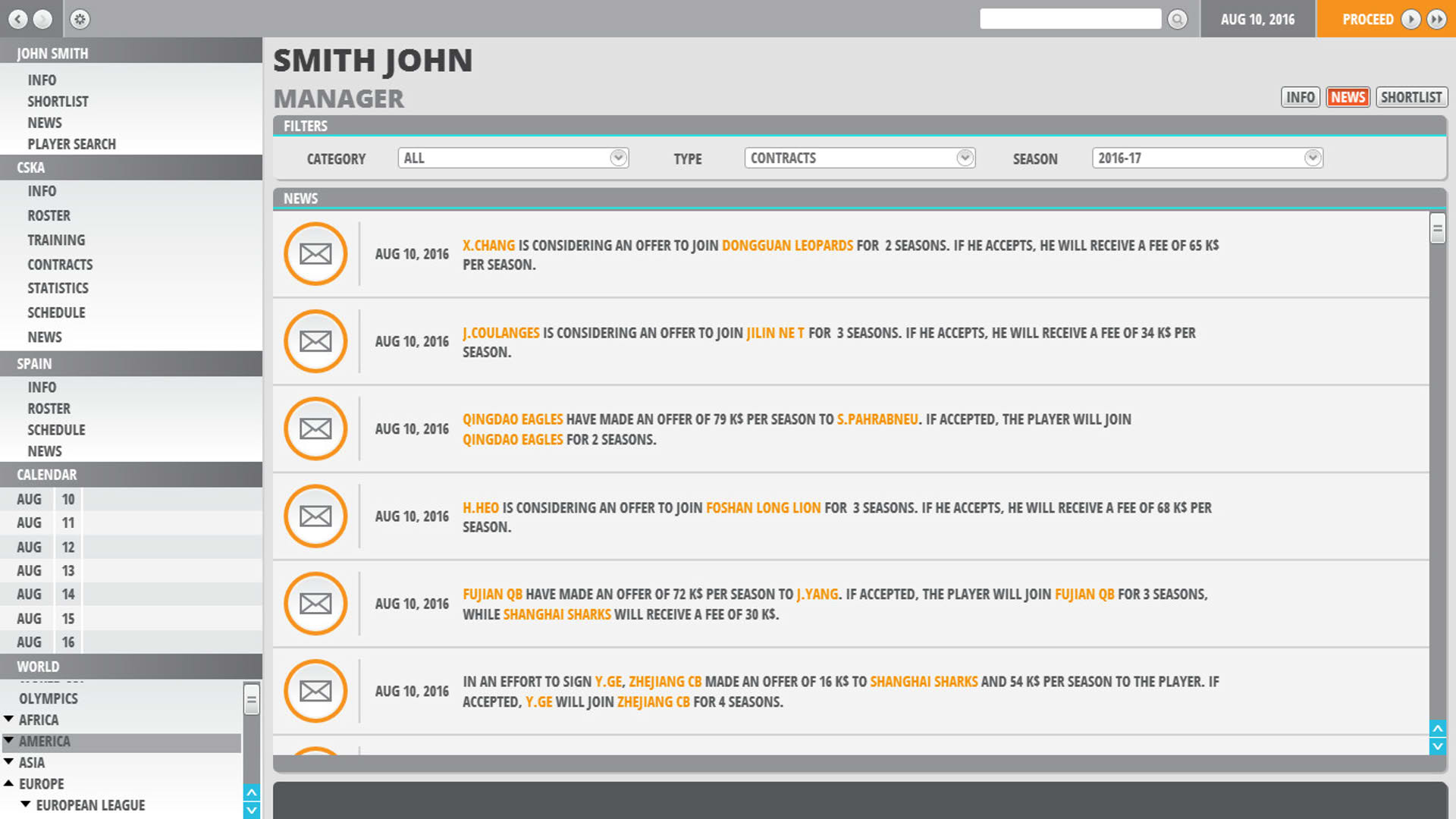 Screenshot for World Basketball Manager 2