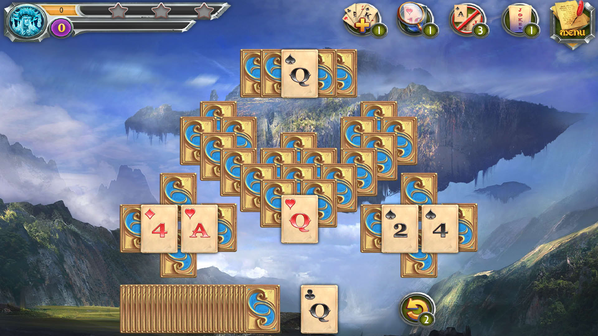 Screenshot for Mystic Journey: Tri Peaks Solitaire