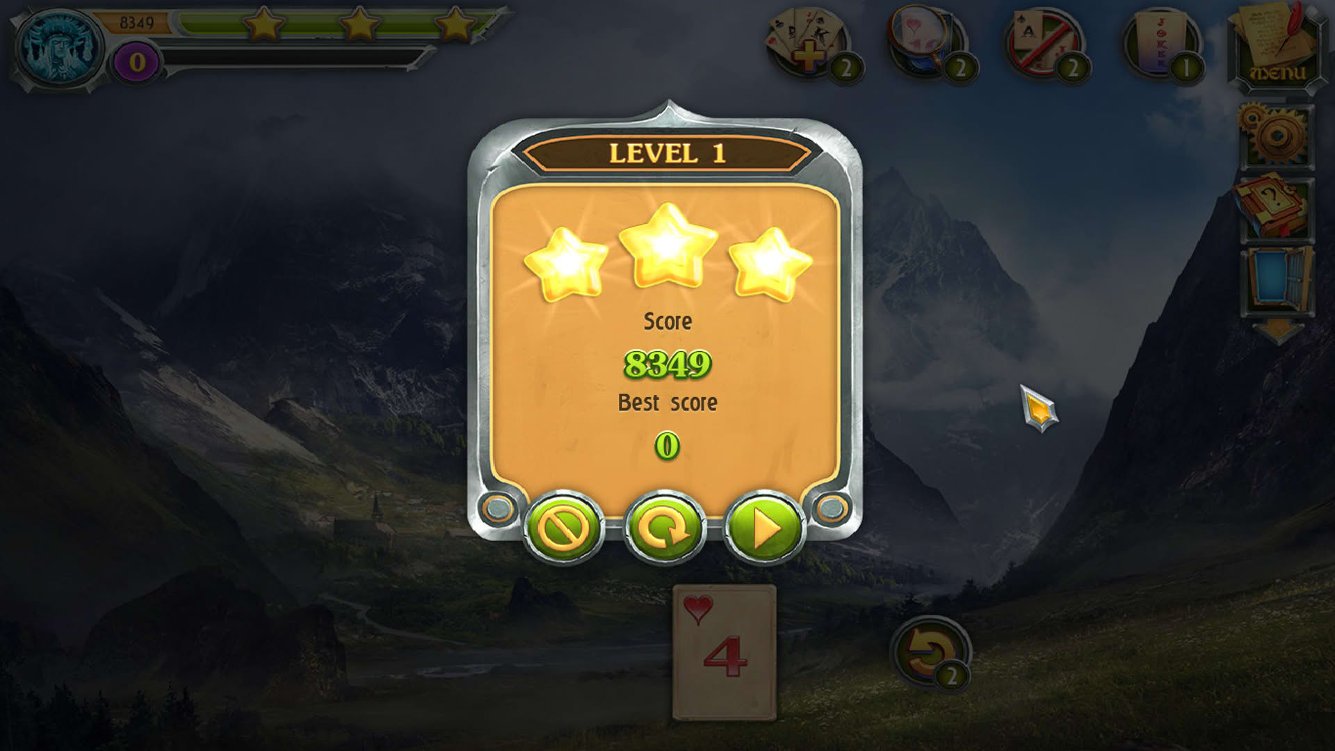 Screenshot for Mystic Journey: Tri Peaks Solitaire