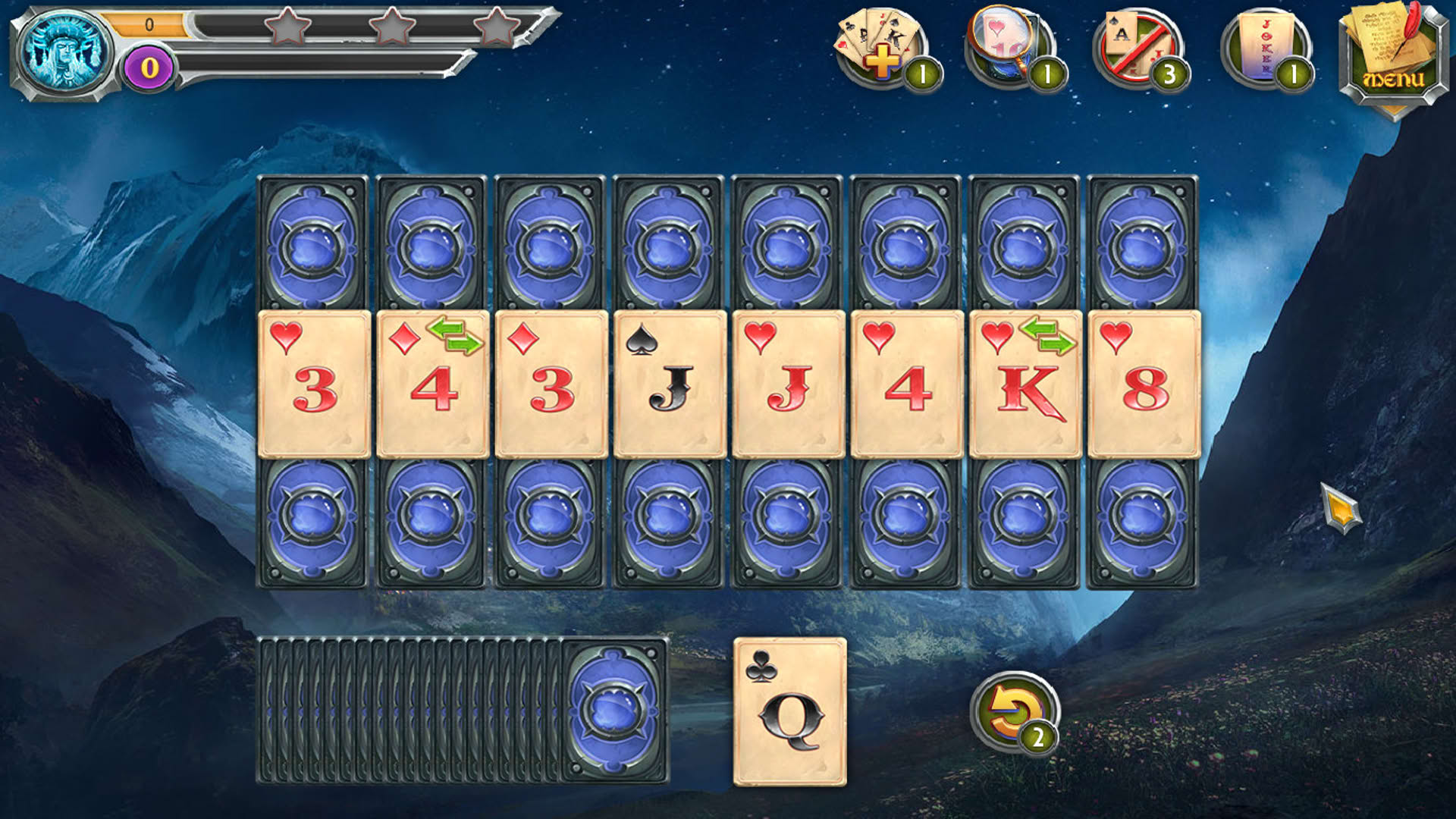 Screenshot for Mystic Journey: Tri Peaks Solitaire