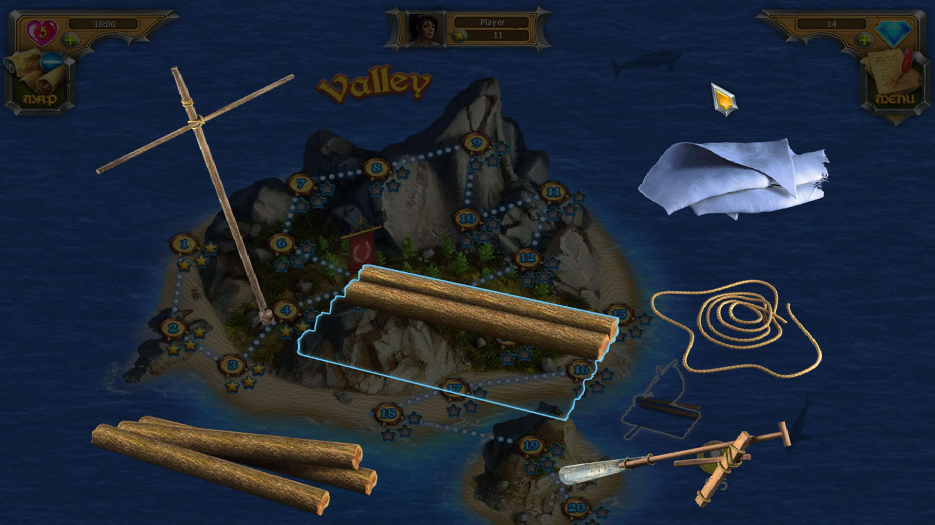 Screenshot for Mystic Journey: Tri Peaks Solitaire