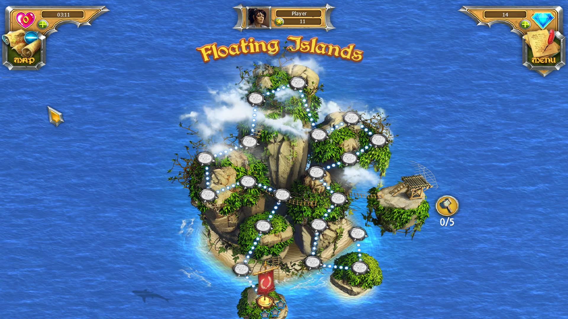 Screenshot for Mystic Journey: Tri Peaks Solitaire