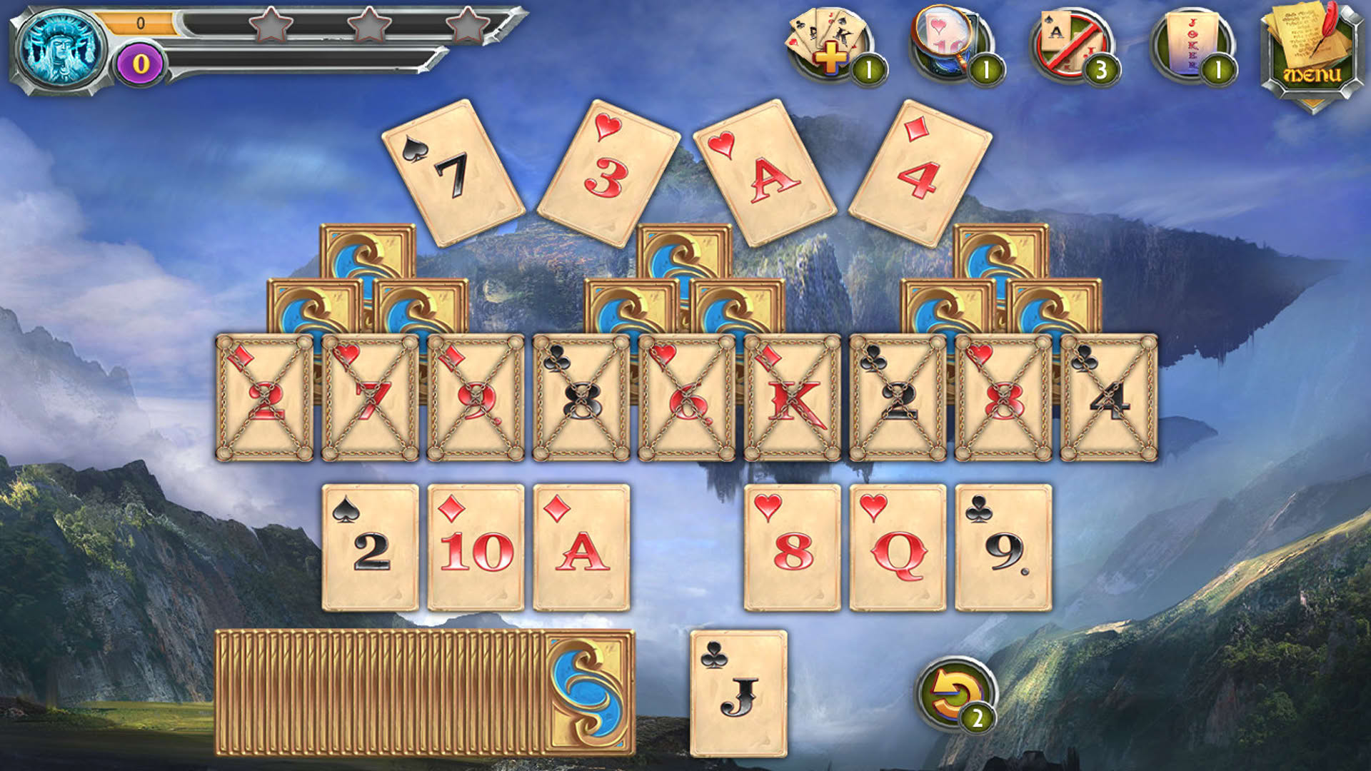 Screenshot for Mystic Journey: Tri Peaks Solitaire