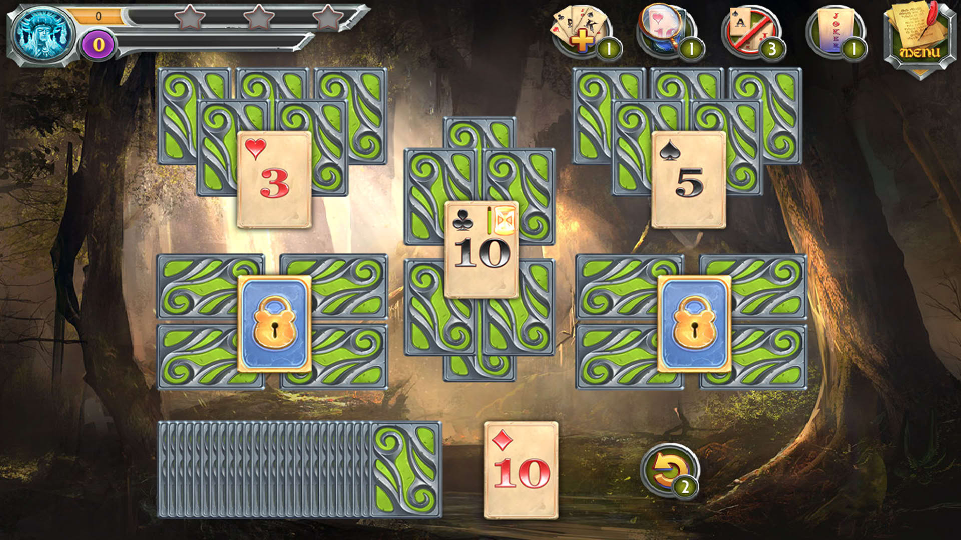 Screenshot for Mystic Journey: Tri Peaks Solitaire