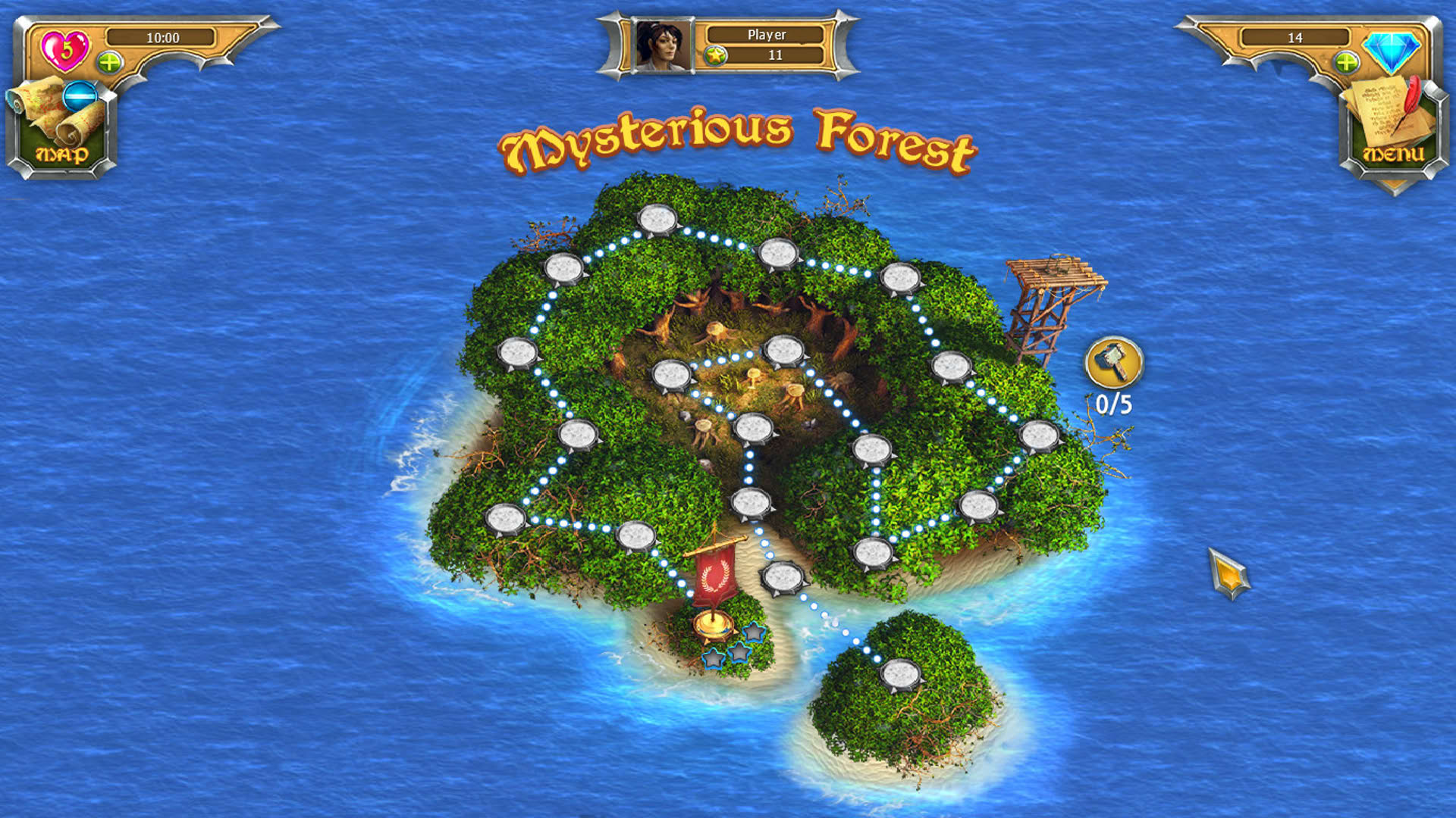 Screenshot for Mystic Journey: Tri Peaks Solitaire