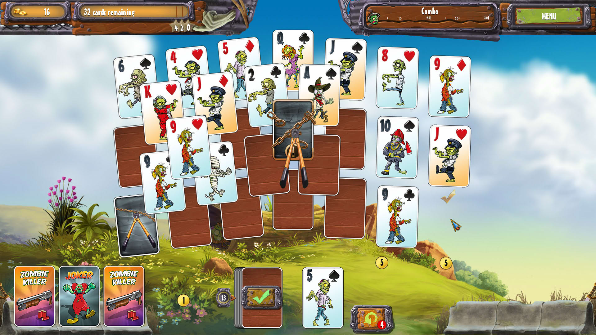 Screenshot for Zombie Solitaire 2 Chapter 2