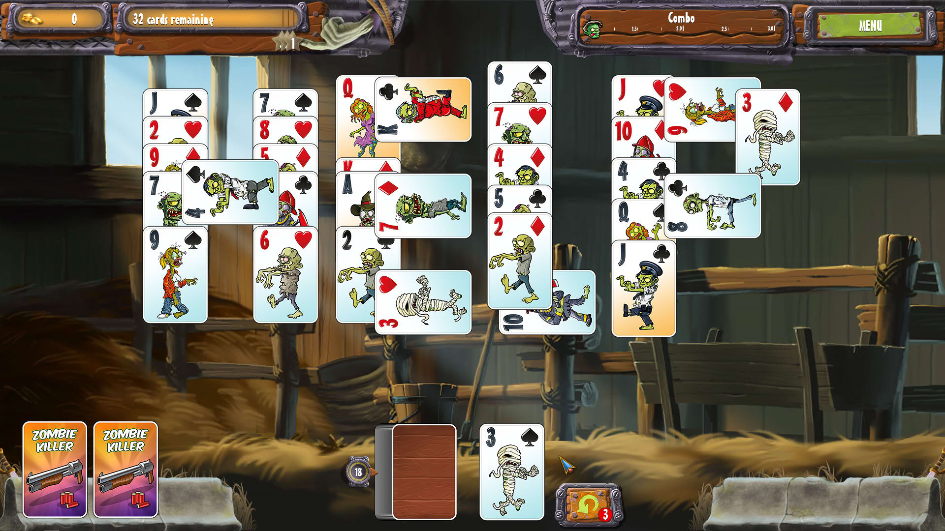 Screenshot for Zombie Solitaire 2 Chapter 2
