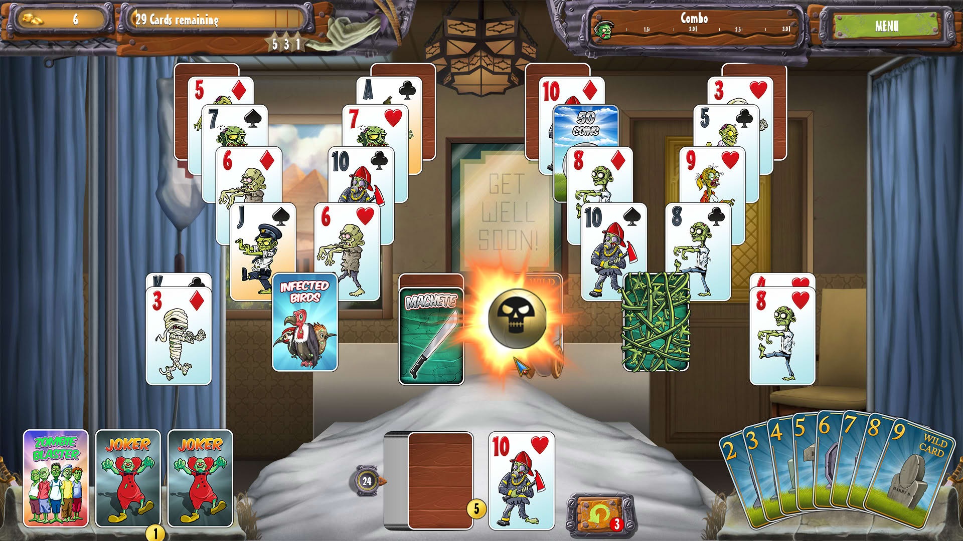 Screenshot for Zombie Solitaire 2 Chapter 3