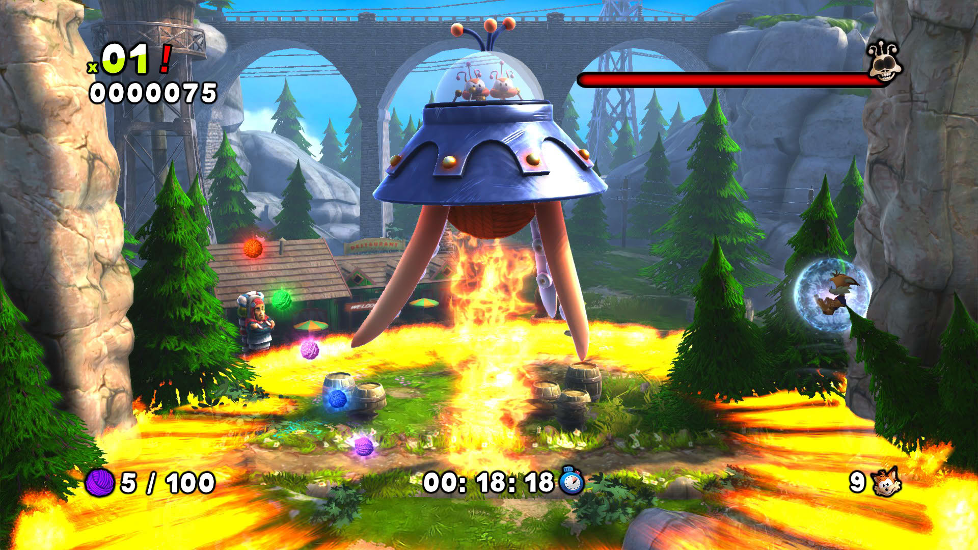 Screenshot for Bubsy: The Woolies Strike Back