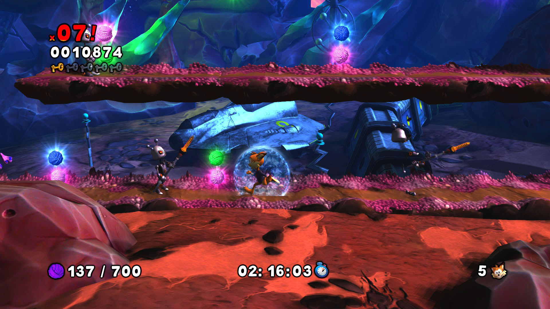Screenshot for Bubsy: The Woolies Strike Back