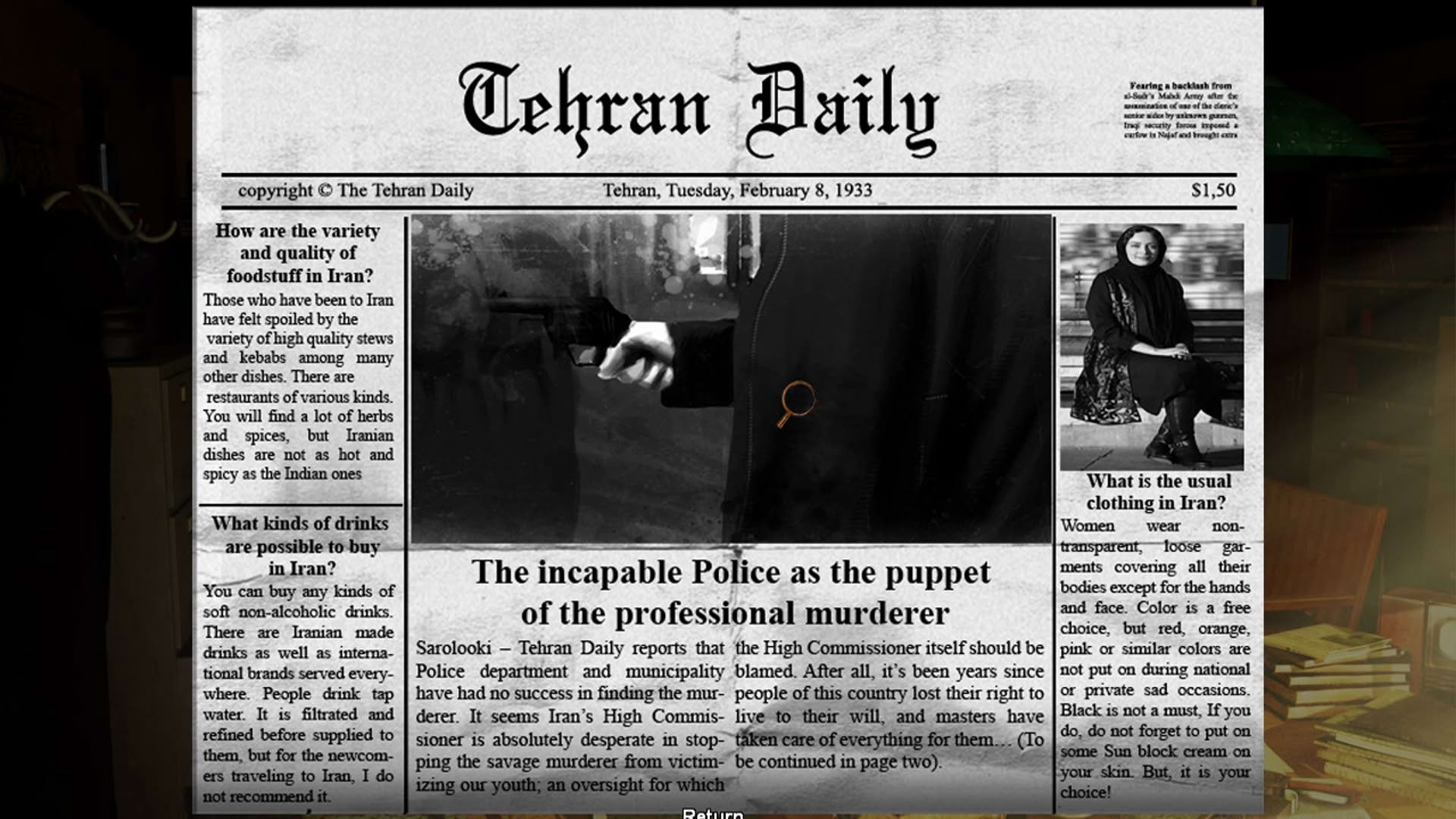 Screenshot for Murder In Tehran's Alleys 1933