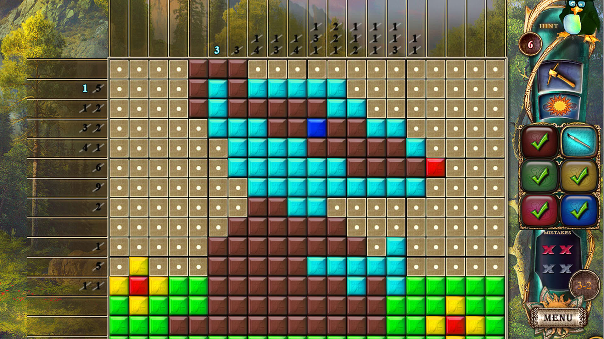 Screenshot for Fantasy Mosaics 16: Six Colors in Wonderland