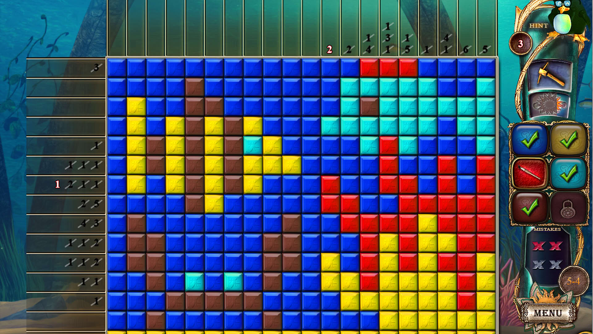 Screenshot for Fantasy Mosaics 16: Six Colors in Wonderland