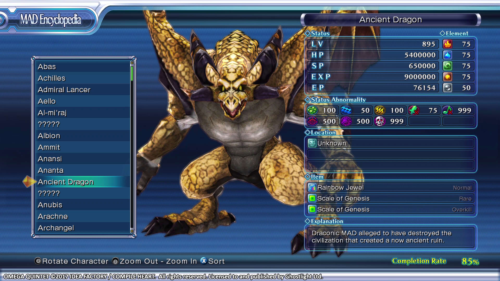 Screenshot for Omega Quintet