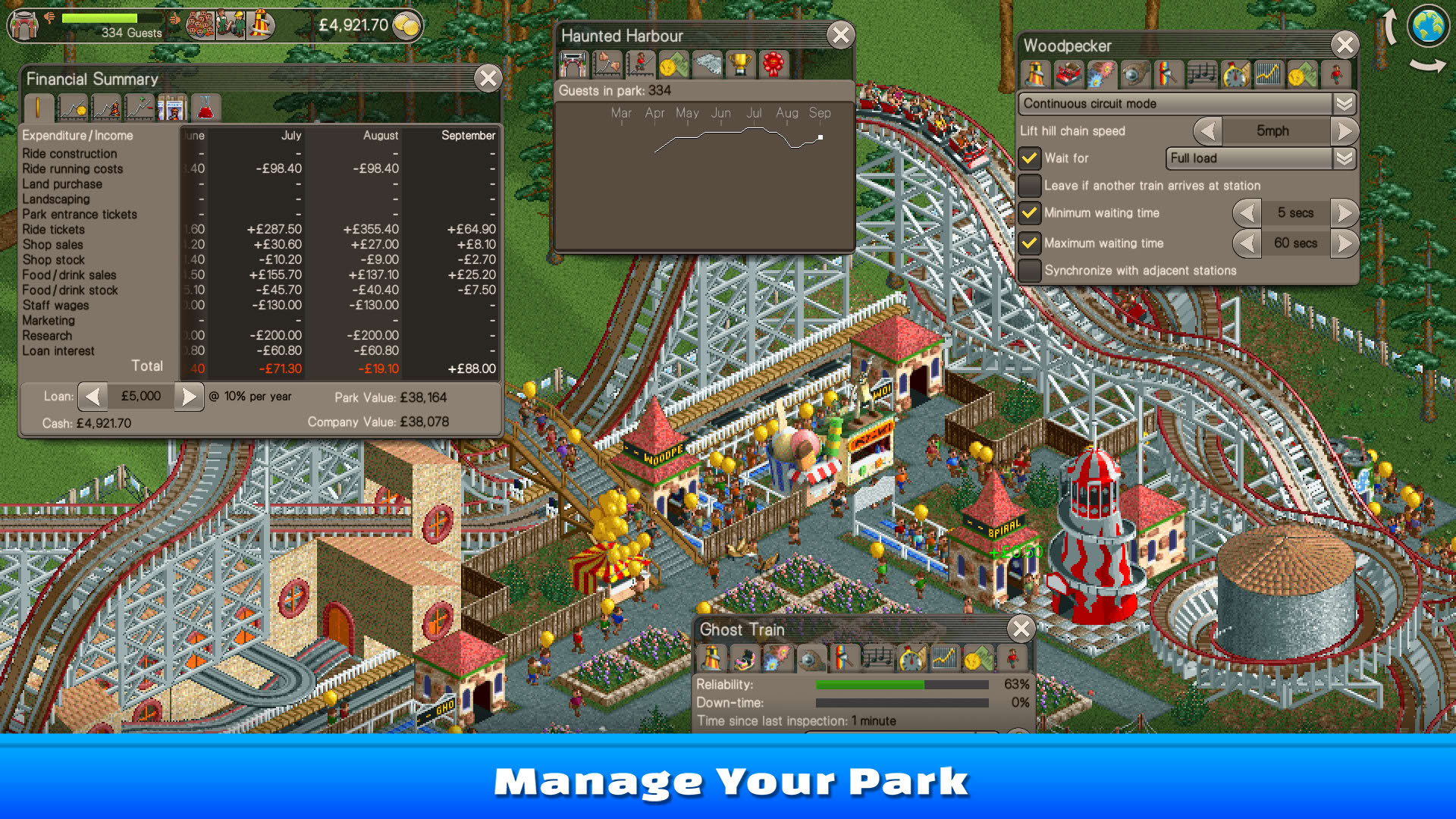 Screenshot for RollerCoaster Tycoon Classic