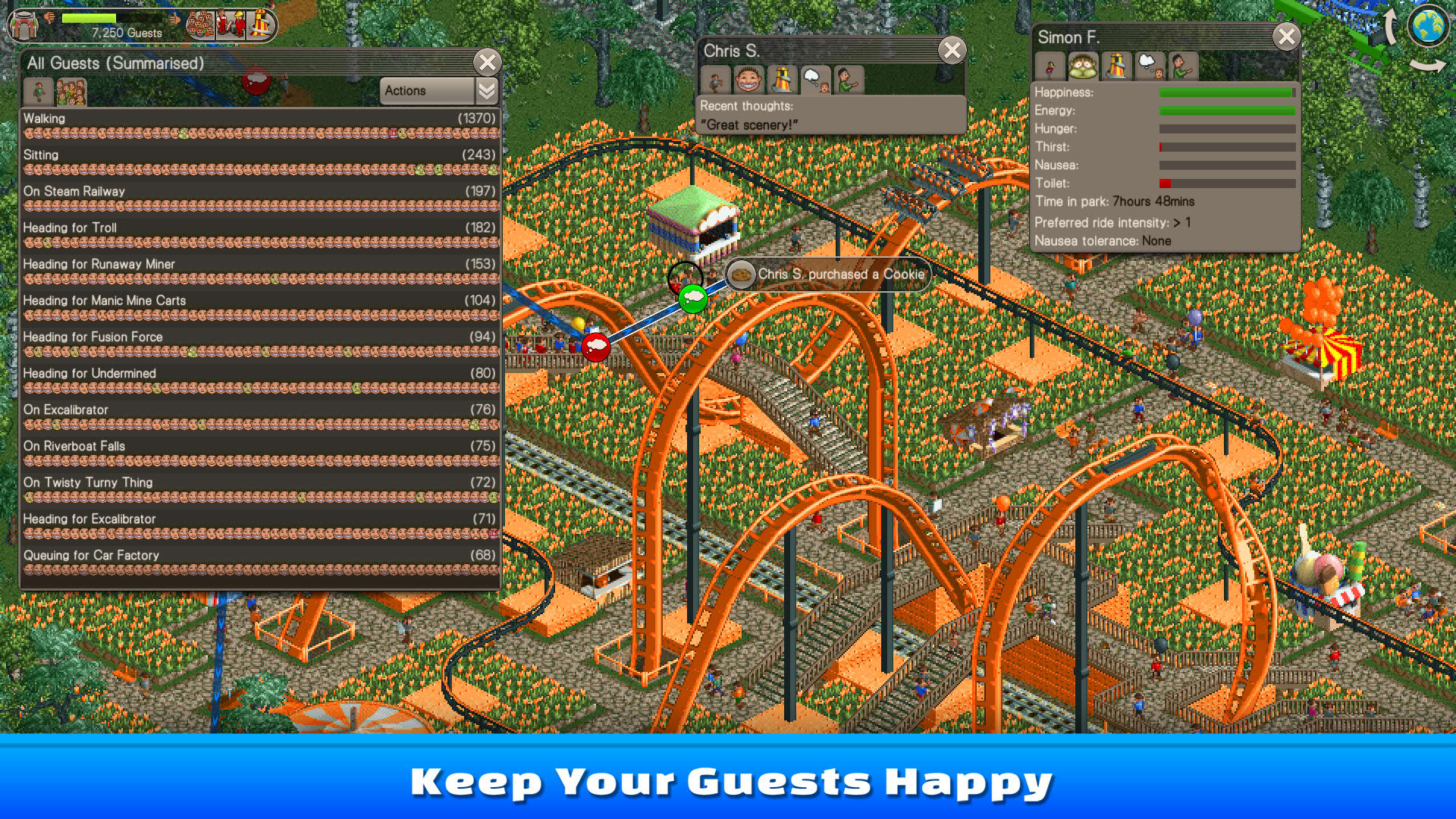 Screenshot for RollerCoaster Tycoon Classic
