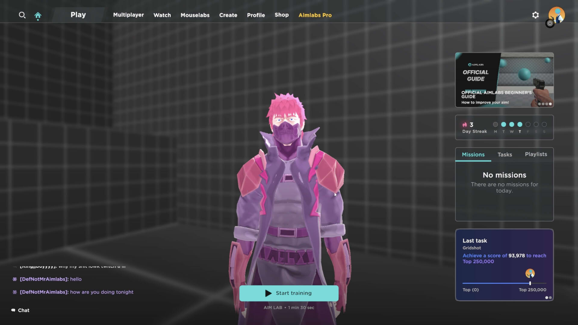 Screenshot for Aimlabs
