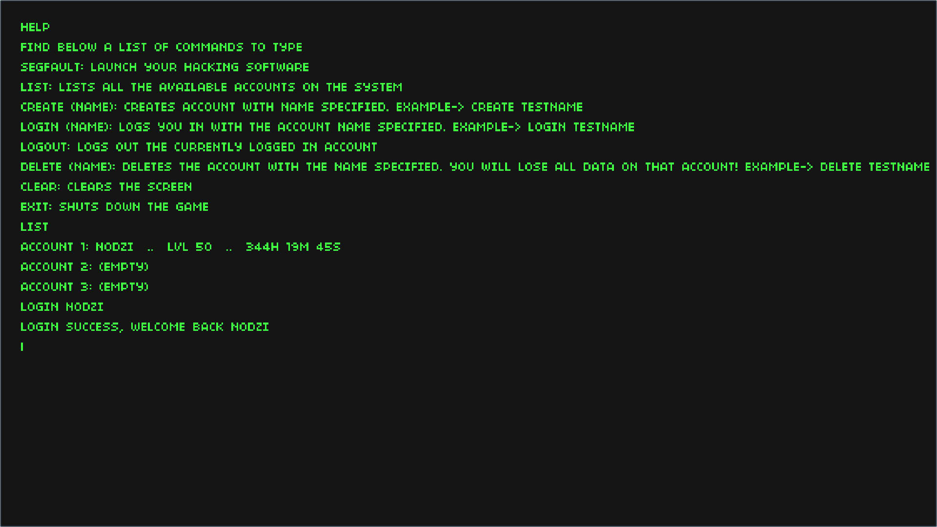 Screenshot for Segfault
