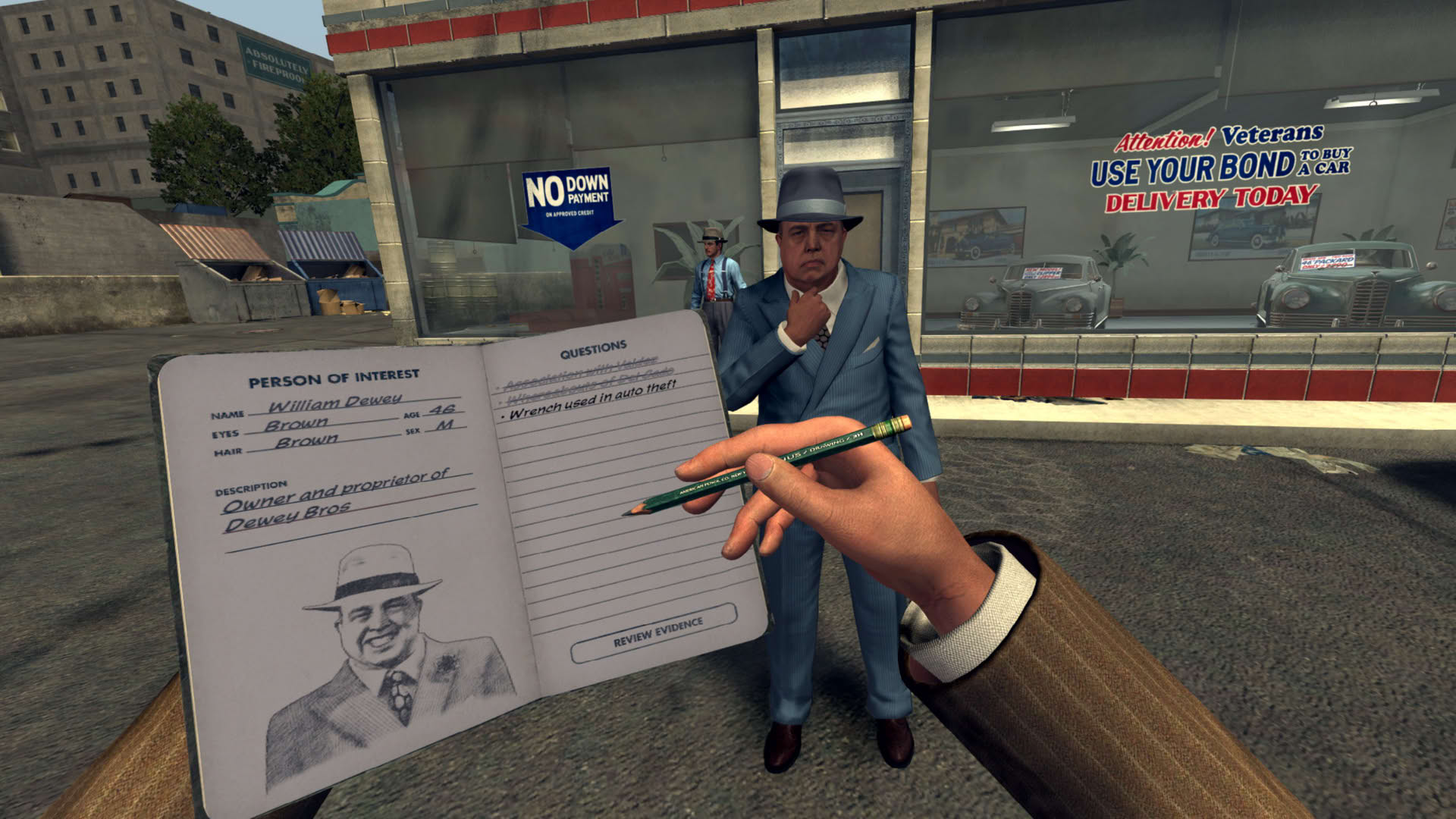 Screenshot for L.A. Noire: The VR Case Files