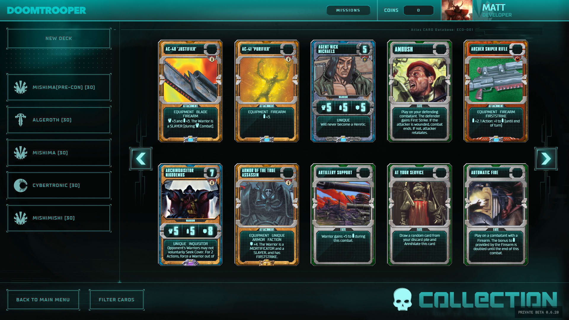 Screenshot for Doomtrooper CCG