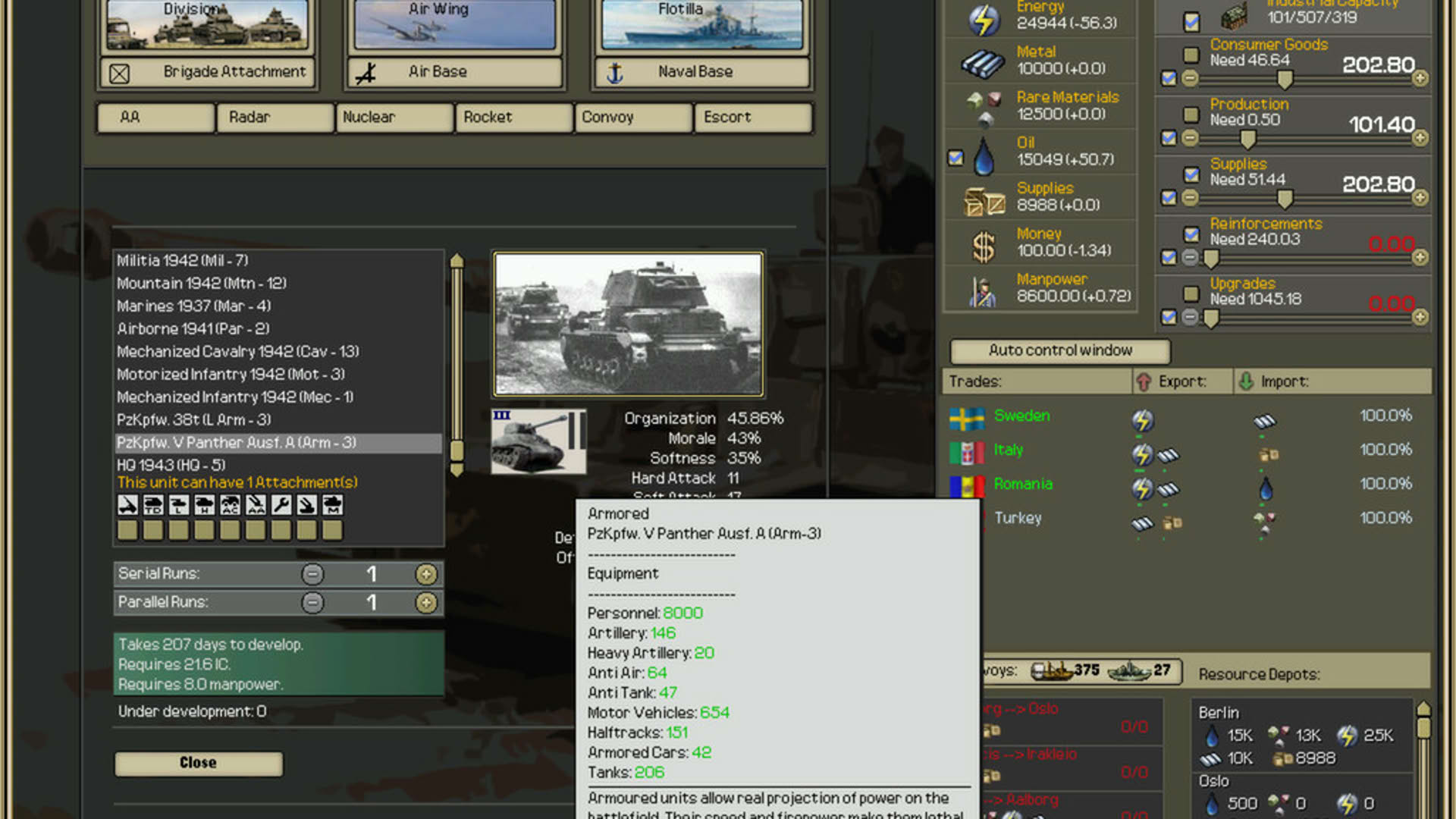 Screenshot for Darkest Hour: A Hearts of Iron Game