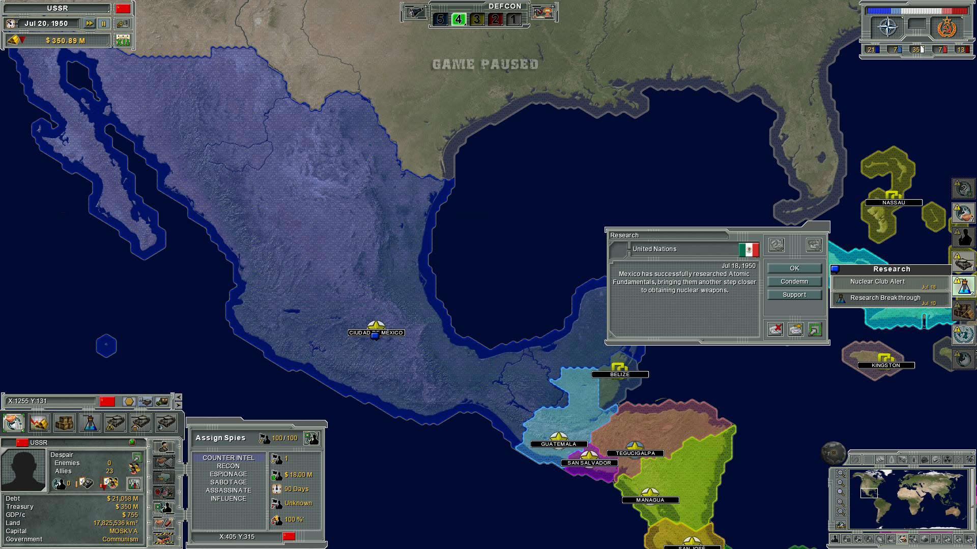 Screenshot for Supreme Ruler: Cold War