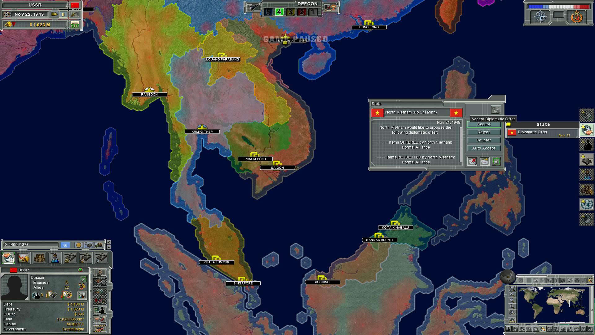 Screenshot for Supreme Ruler: Cold War