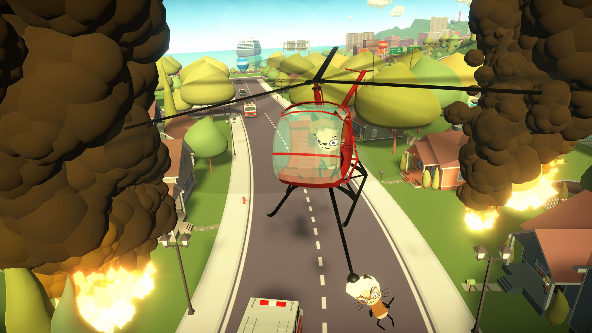 Screenshot for Cats Fly Helicopters