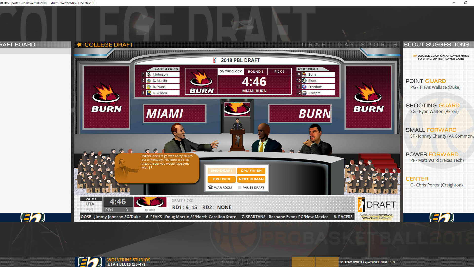 Screenshot for Draft Day Sports: Pro Basketball 2018