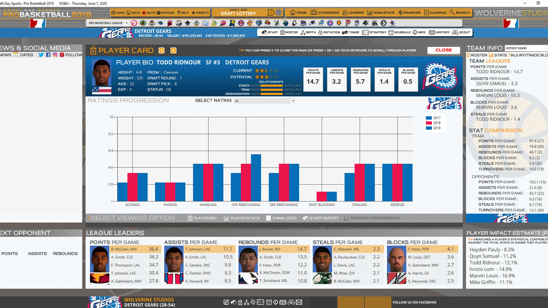 Screenshot for Draft Day Sports: Pro Basketball 2018