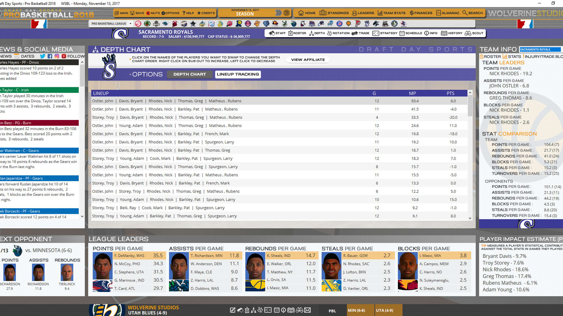 Screenshot for Draft Day Sports: Pro Basketball 2018