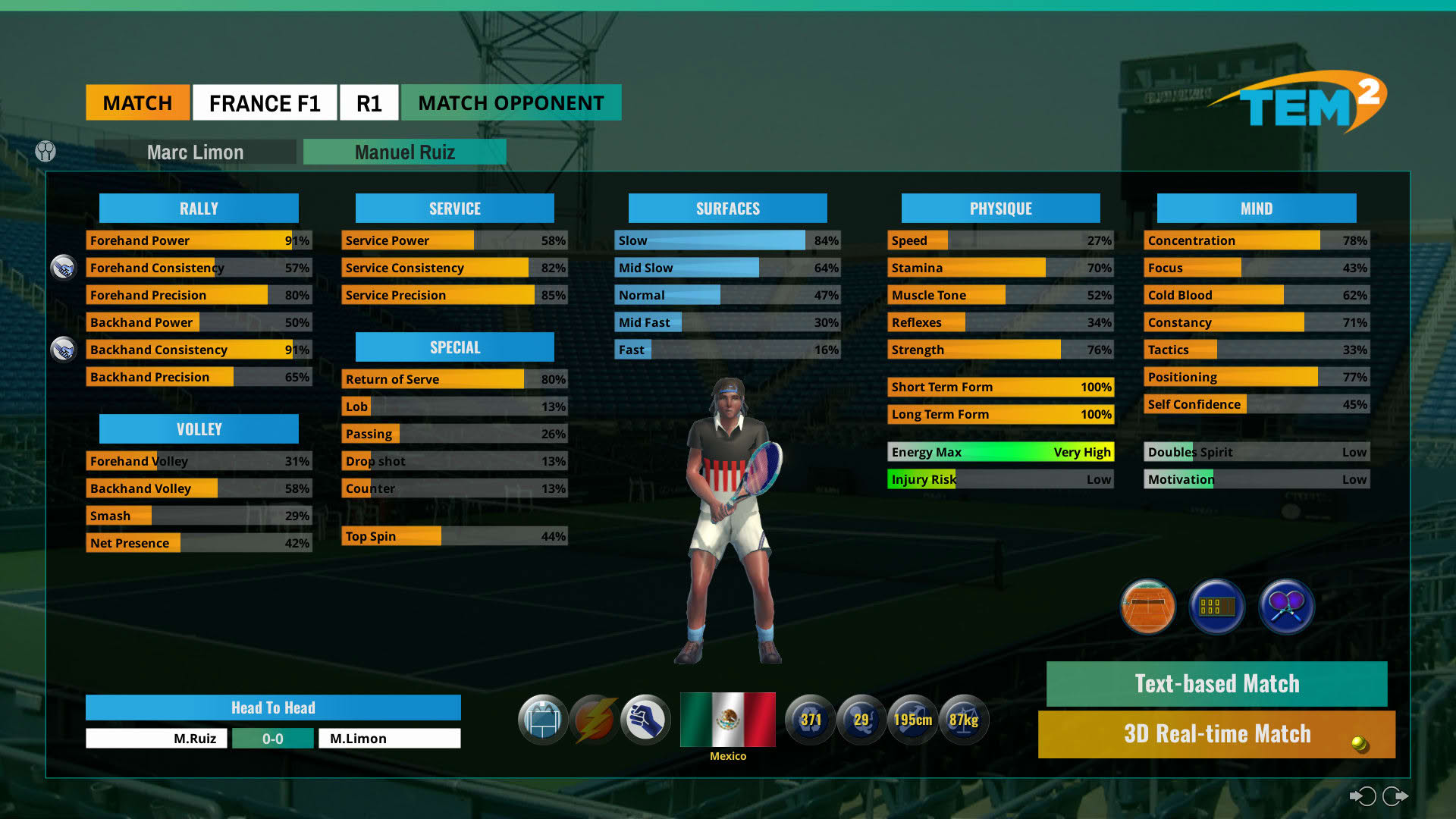 Screenshot for Tennis Elbow Manager 2