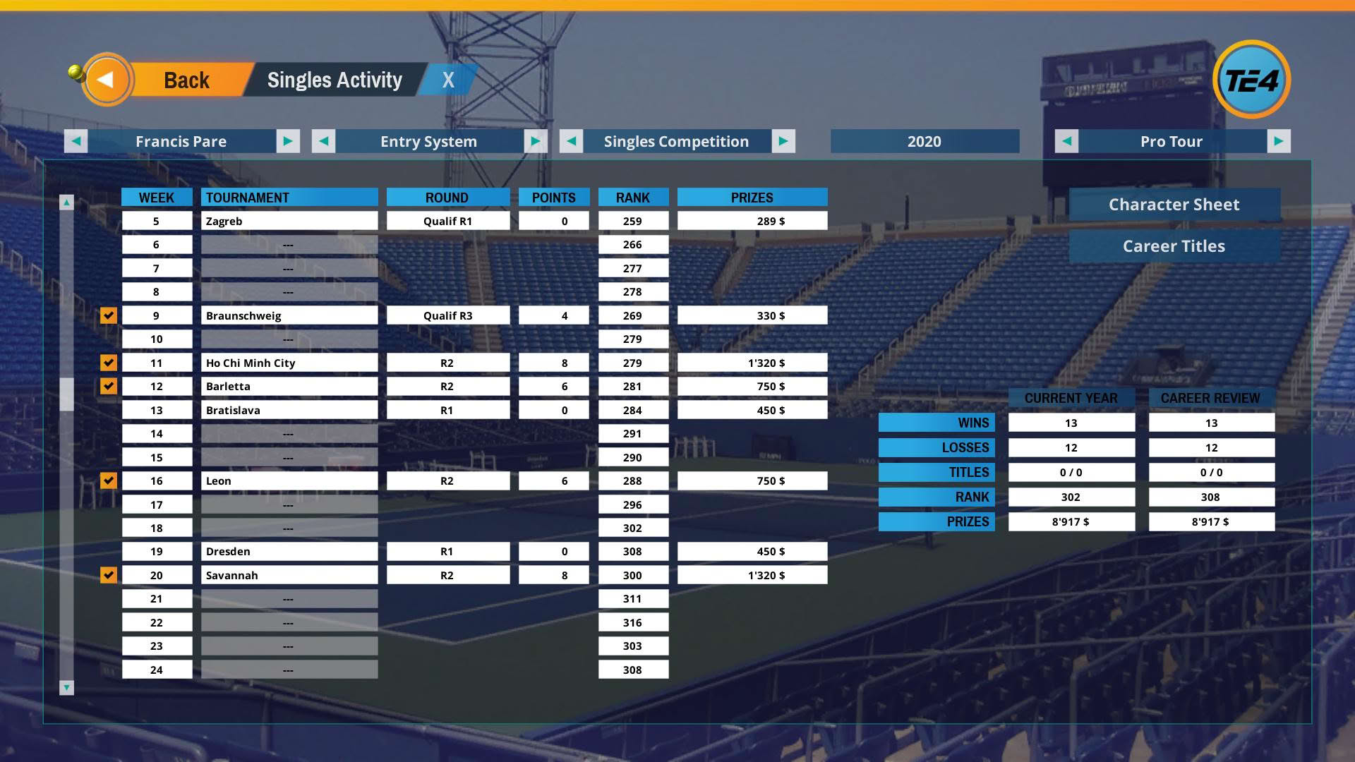 Screenshot for Tennis Elbow 4