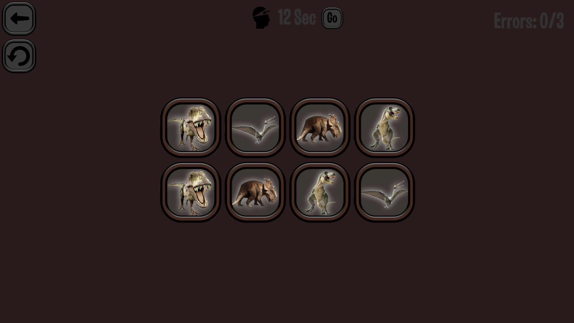 Screenshot for Animals Memory: Dinosaurs