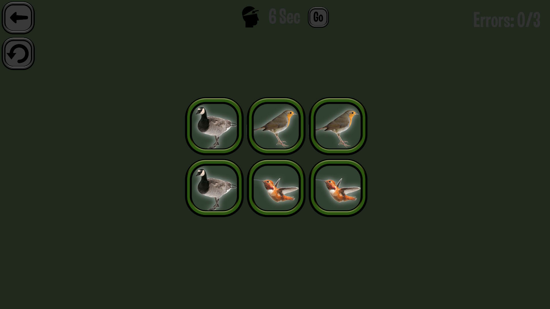 Screenshot for Animals Memory: Birds
