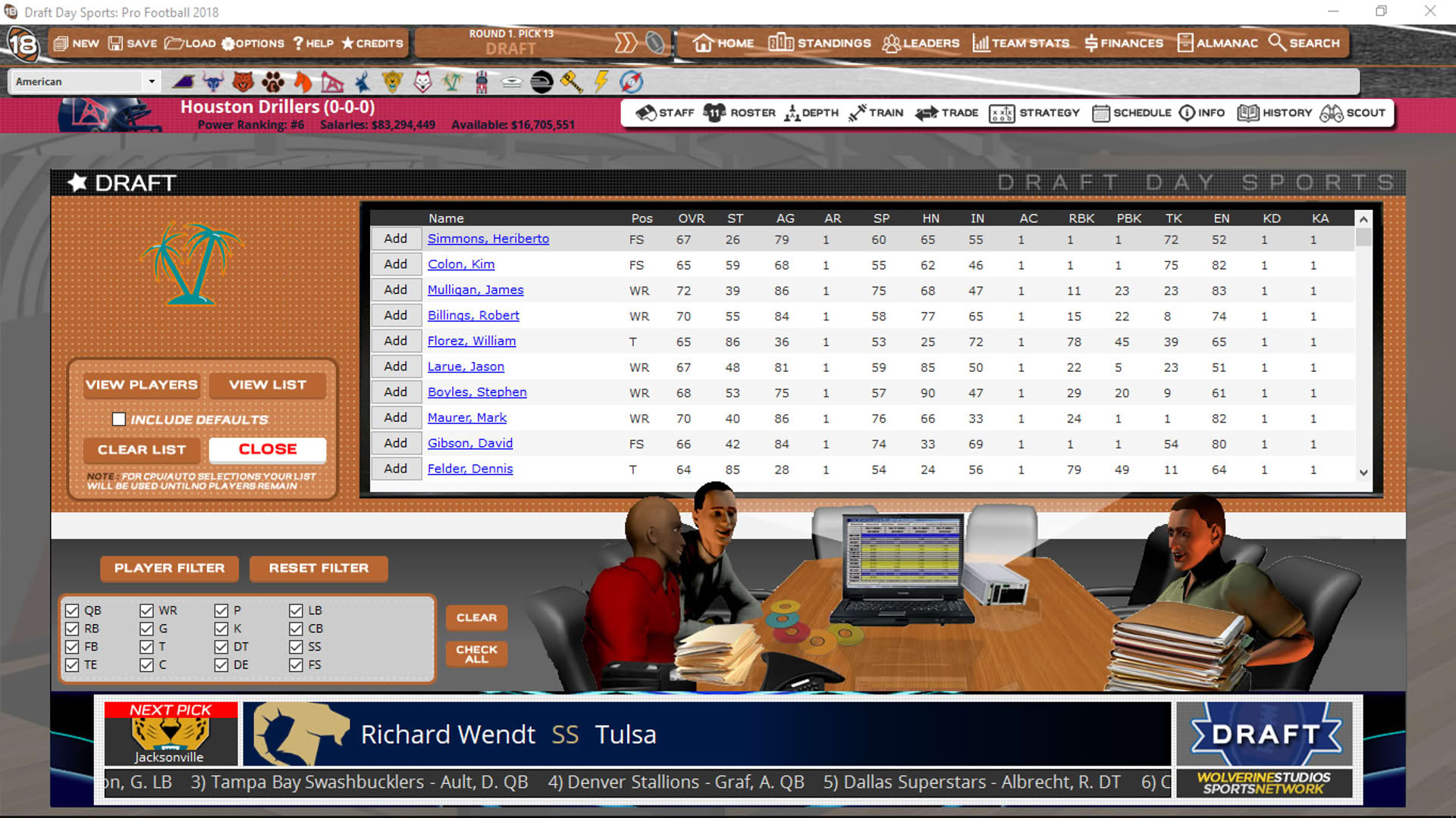Screenshot for Draft Day Sports: Pro Football 2018
