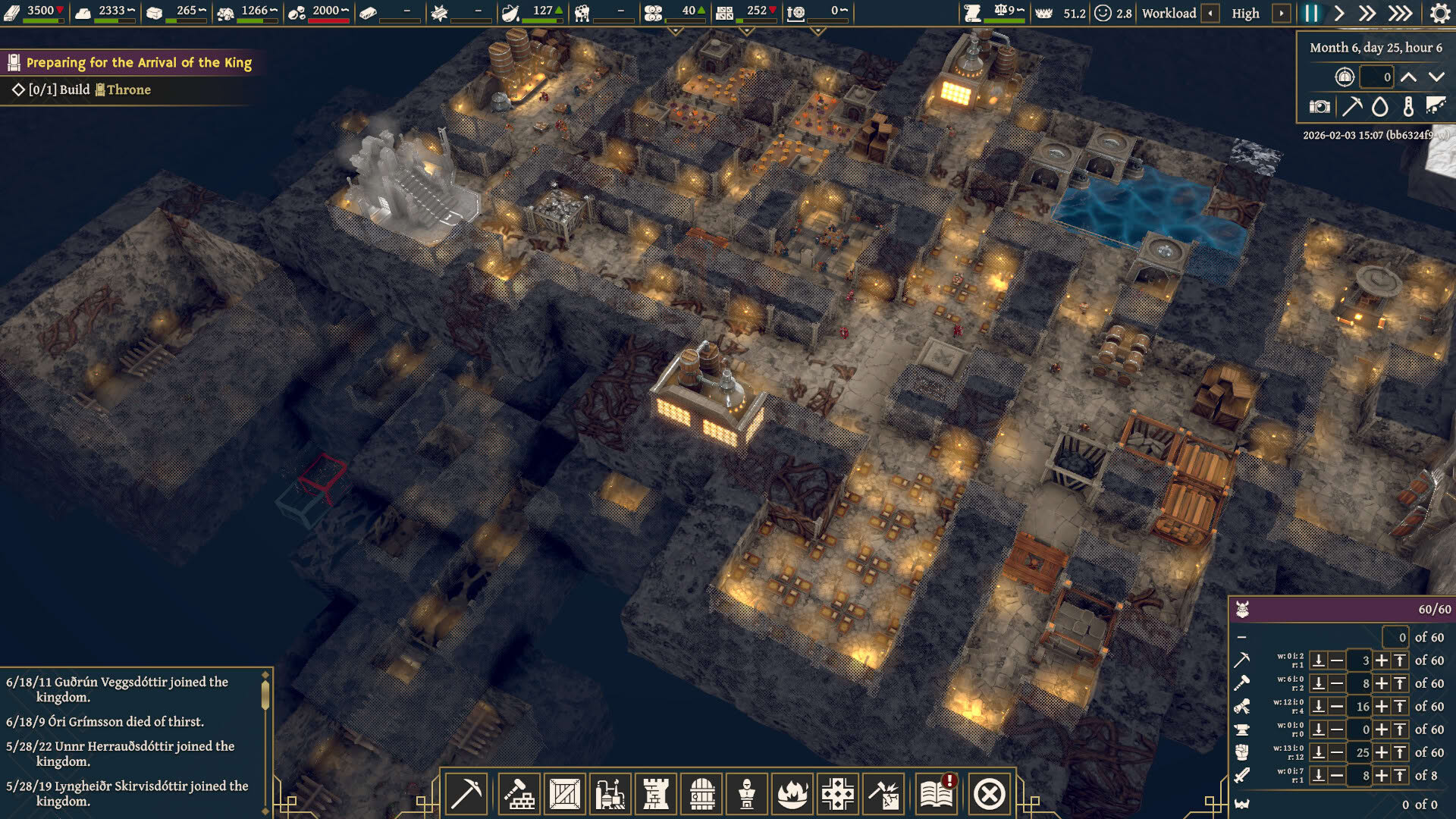 Screenshot for King of the Dwarves: Underground City Builder