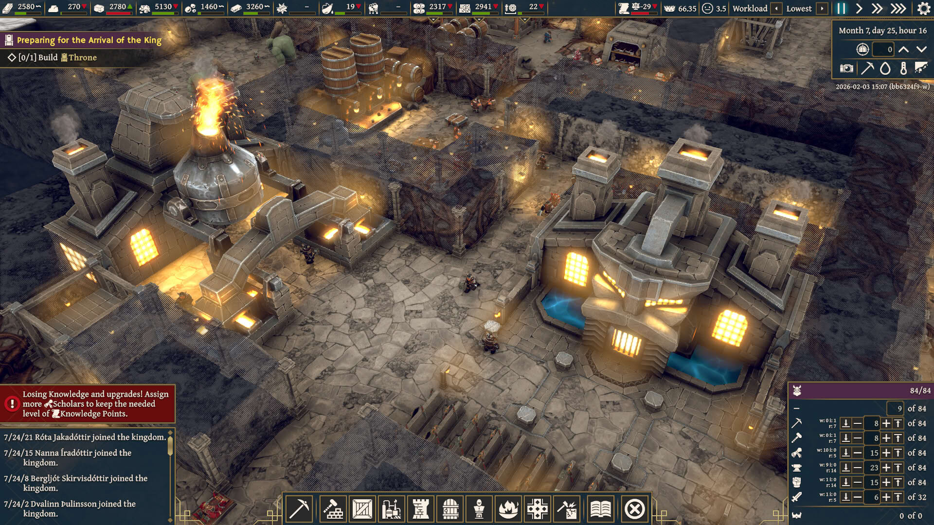 Screenshot for King of the Dwarves: Underground City Builder